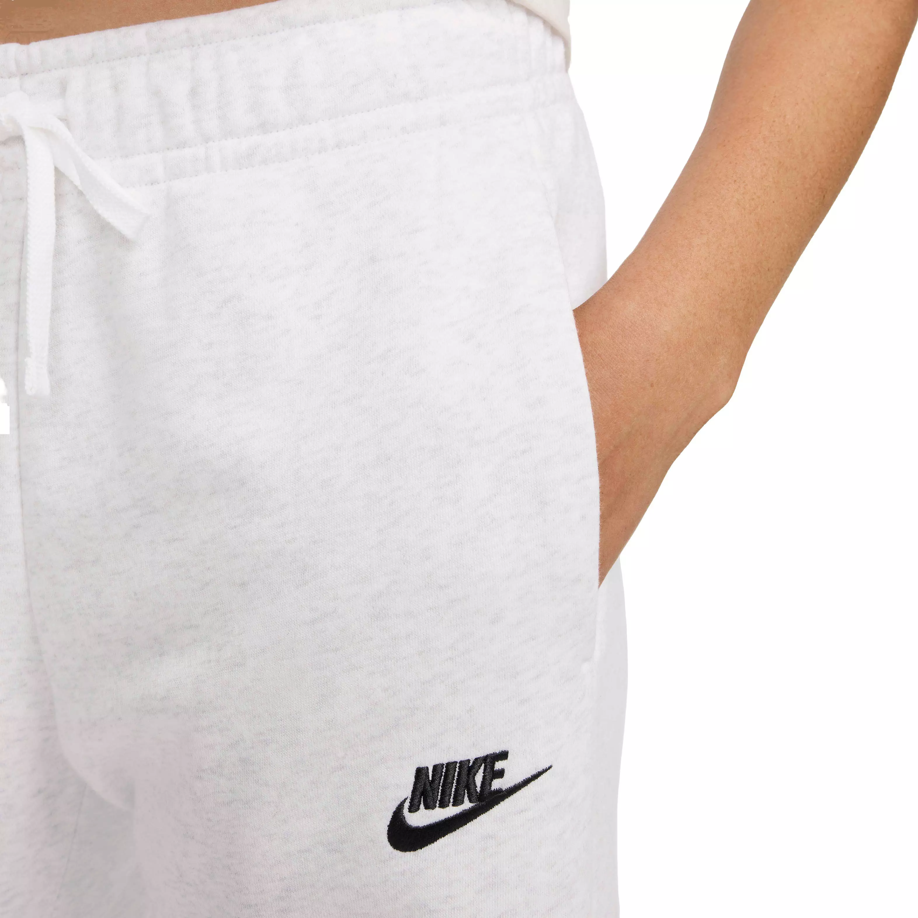 Nike Women's Sportswear Club Fleece Mid-Rise Wide-Leg Sweatpants - WHITE