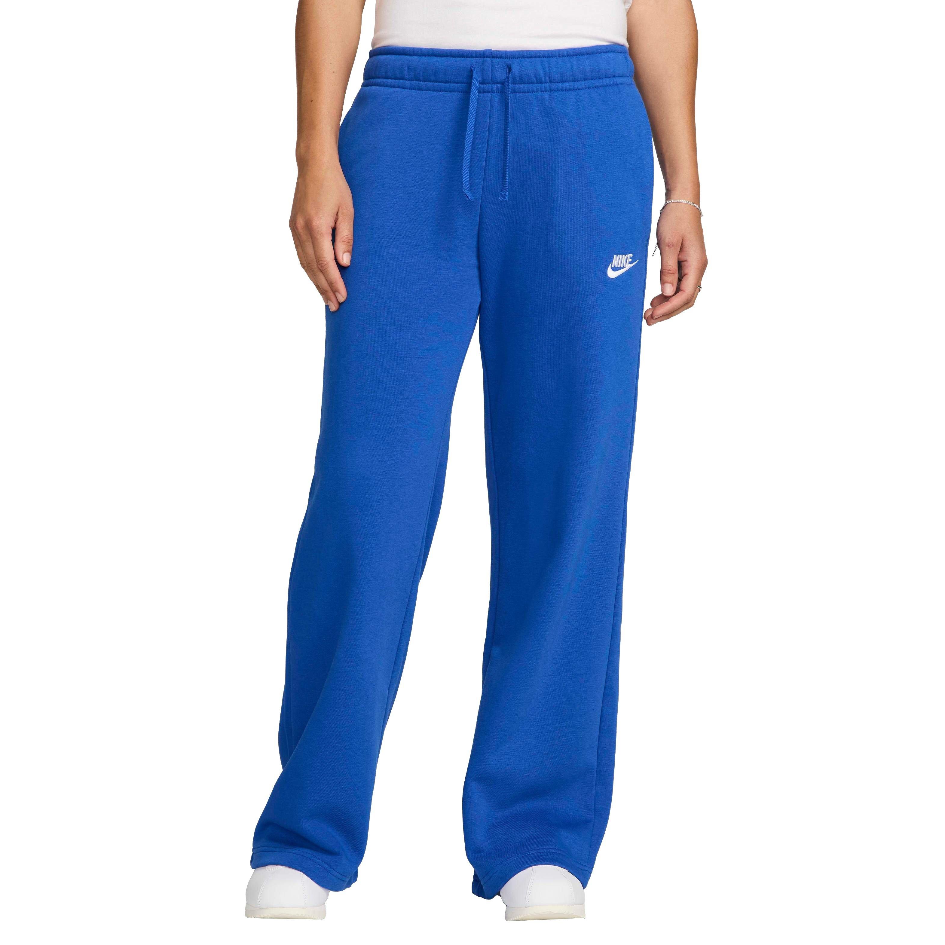 Nike Women's Sportswear Club Fleece Mid-Rise Wide-Leg Sweatpants - BLUE Thumbnail View 1