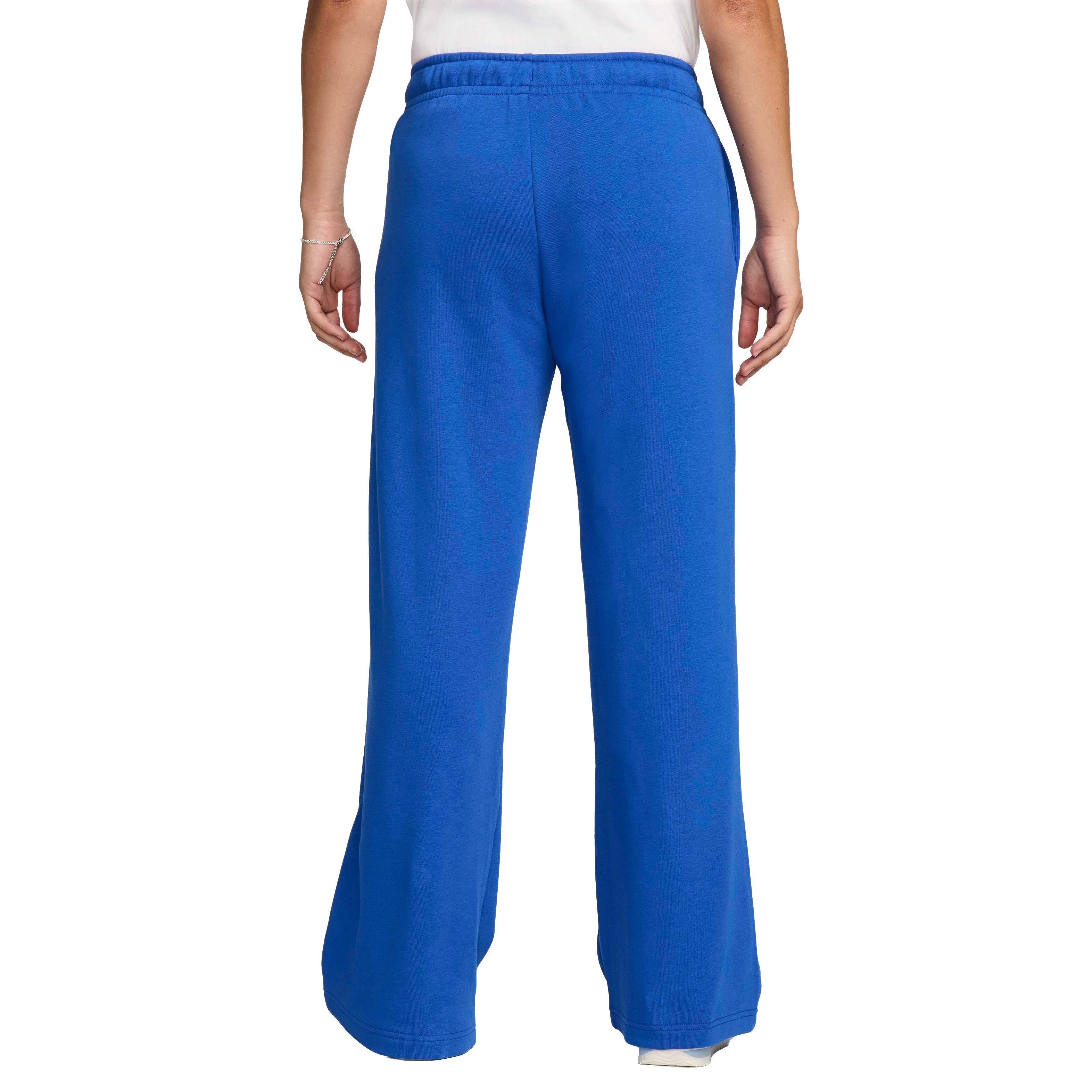 Nike Women's Sportswear Club Fleece Mid-Rise Wide-Leg Sweatpants - BLUE Thumbnail View 2