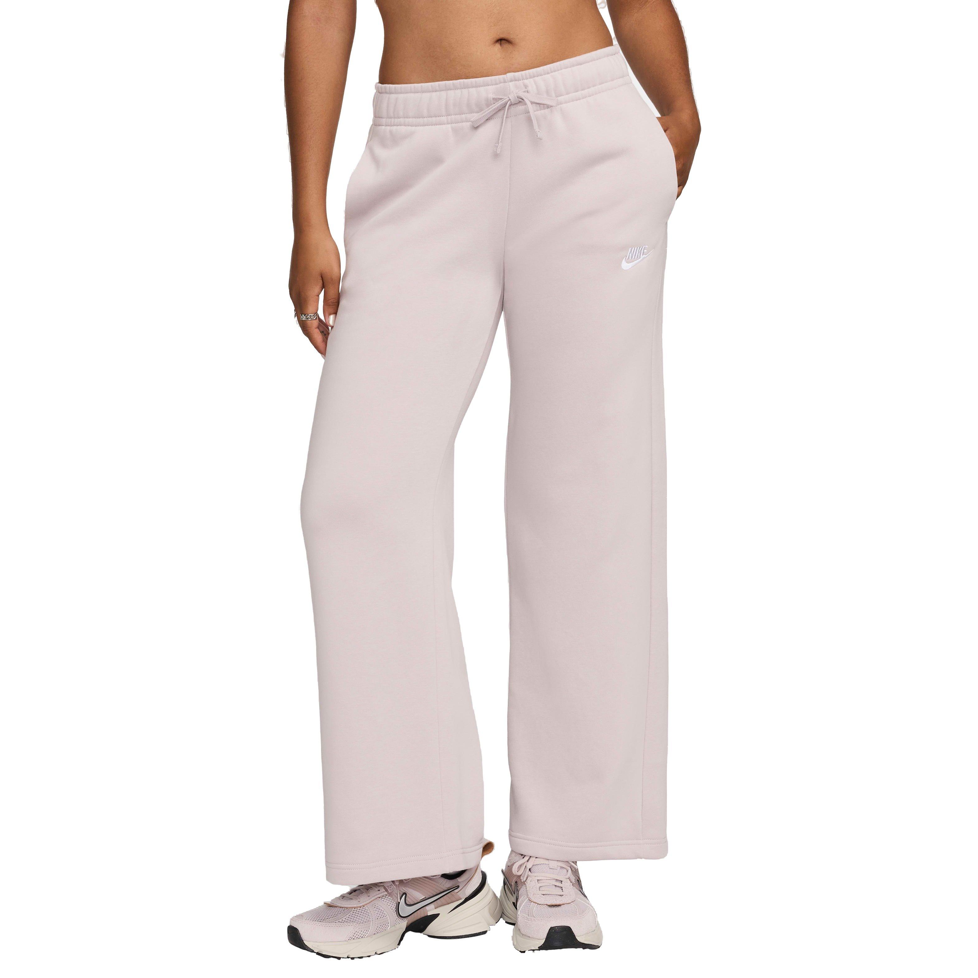 Nike Women's Sportswear Club Fleece Mid-Rise Wide-Leg Sweatpants - LT PURPLE Thumbnail View 1