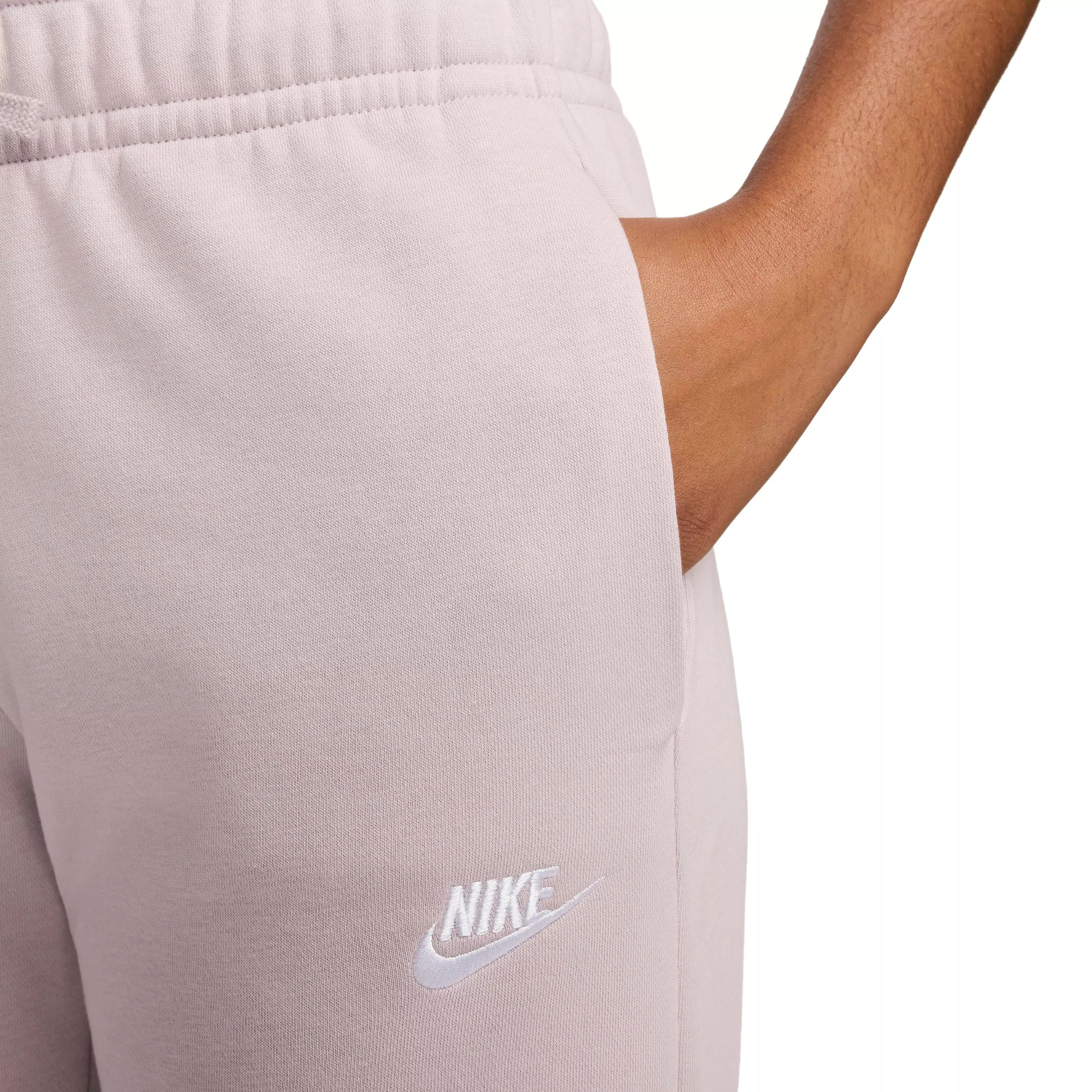 Nike Women's Sportswear Club Fleece Mid-Rise Wide-Leg Sweatpants - LT PURPLE