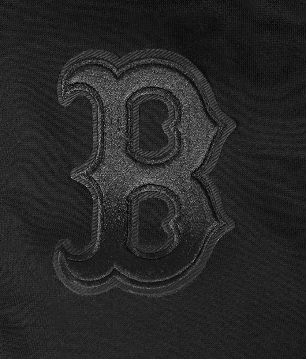 Pro Standard Men's MLB Boston Red Sox Neutral Drop Shoulder Pullover Hoodie - BLACK