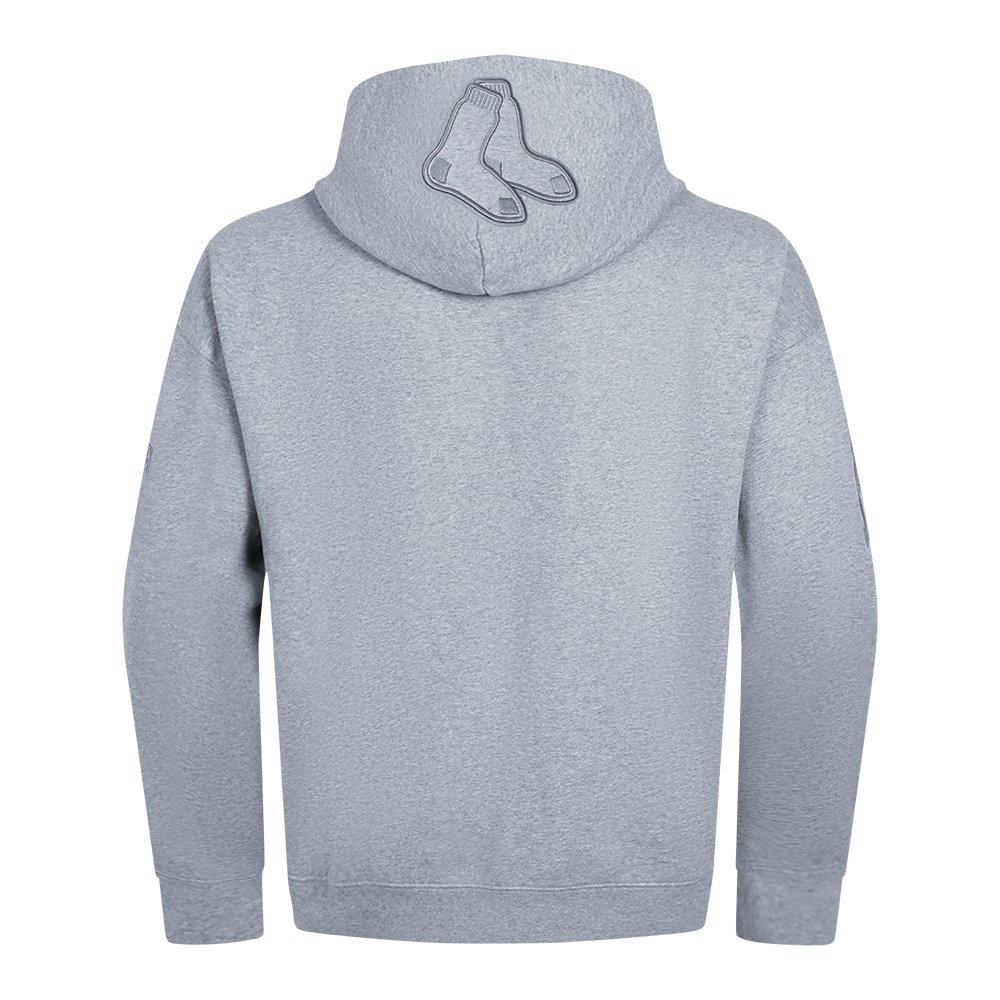 Pro Standard Men's MLB Boston Red Sox Neutral Drop Shoulder Pullover Hoodie - DK GREY Thumbnail View 2