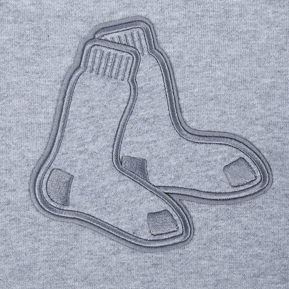 Pro Standard Men's MLB Boston Red Sox Neutral Drop Shoulder Pullover Hoodie - DK GREY Thumbnail View 5