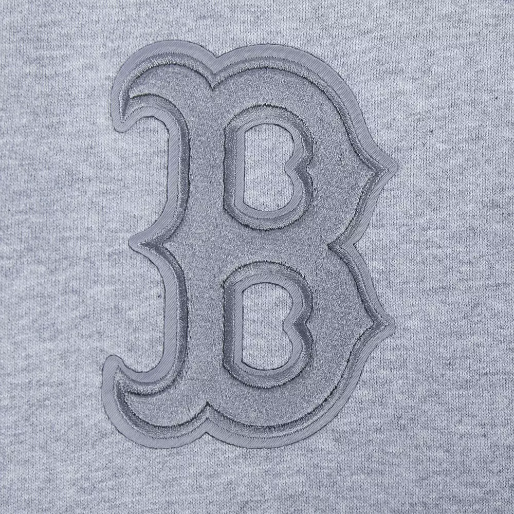 Pro Standard Men's MLB Boston Red Sox Neutral Drop Shoulder Pullover Hoodie - DK GREY