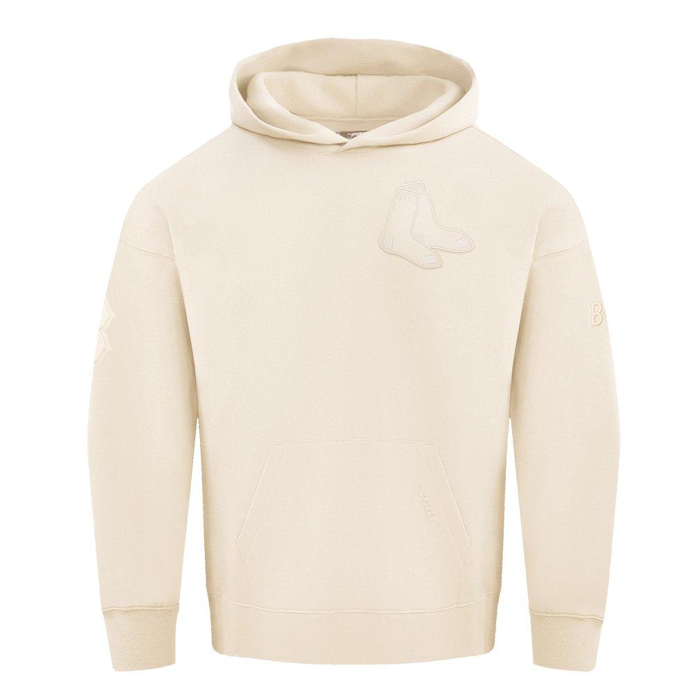 Pro Standard Men's MLB Boston Red Sox Neutral Drop Shoulder Pullover Hoodie - CREAM Thumbnail View 1