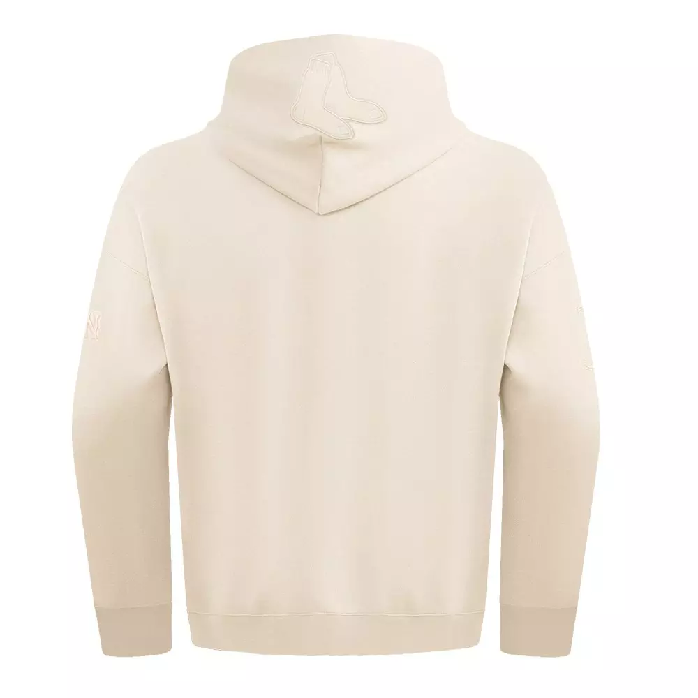 Pro Standard Men's MLB Boston Red Sox Neutral Drop Shoulder Pullover Hoodie - CREAM