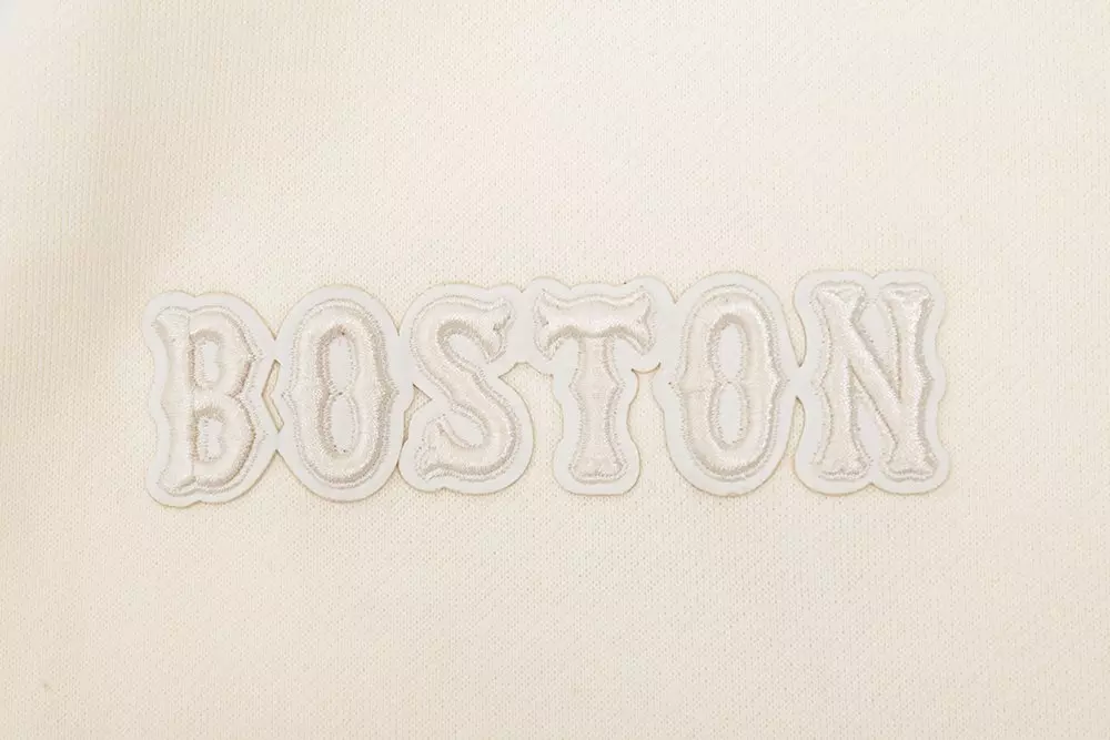 Pro Standard Men's MLB Boston Red Sox Neutral Drop Shoulder Pullover Hoodie - CREAM