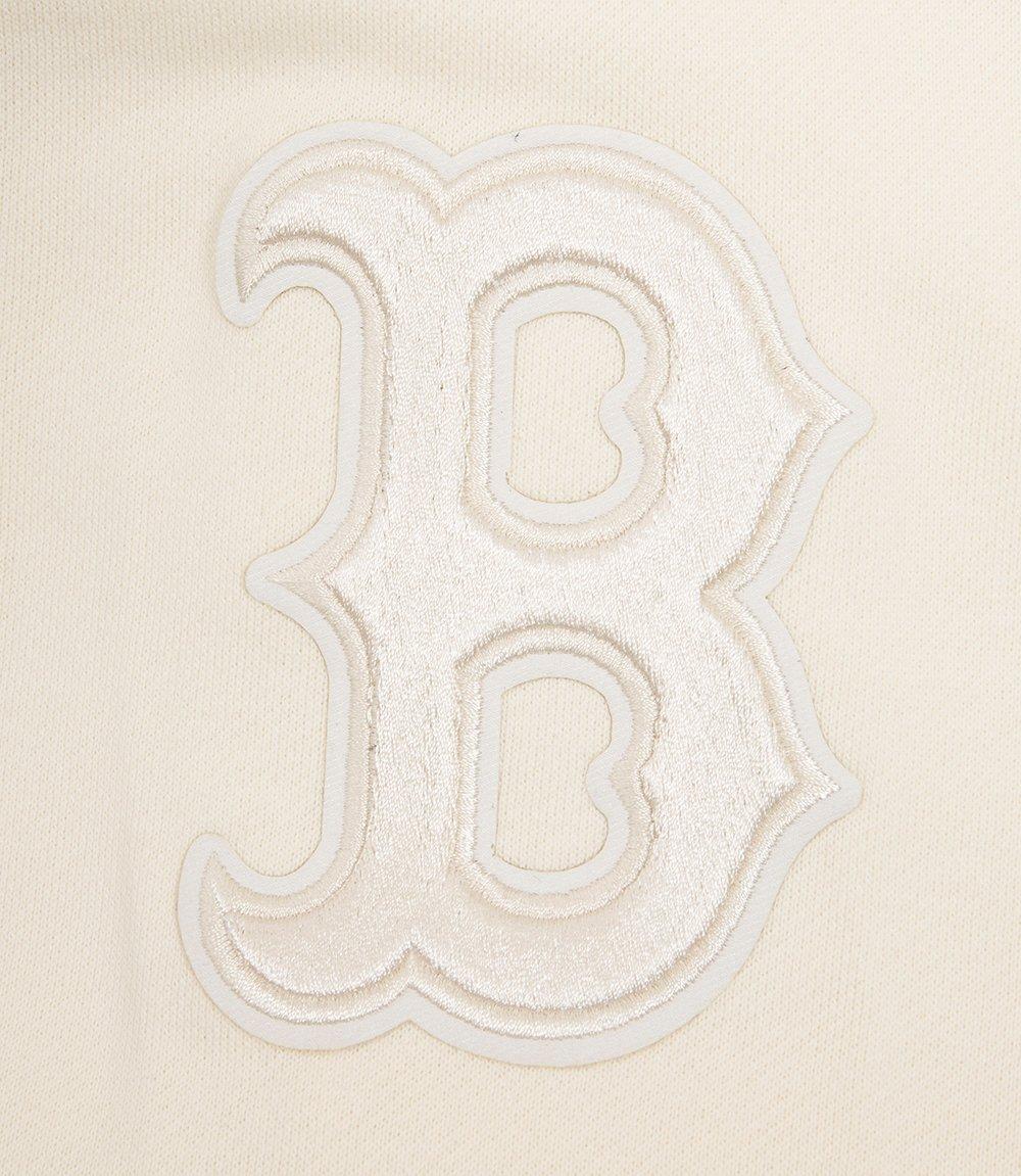 Pro Standard Men's MLB Boston Red Sox Neutral Drop Shoulder Pullover Hoodie - CREAM Thumbnail View 6