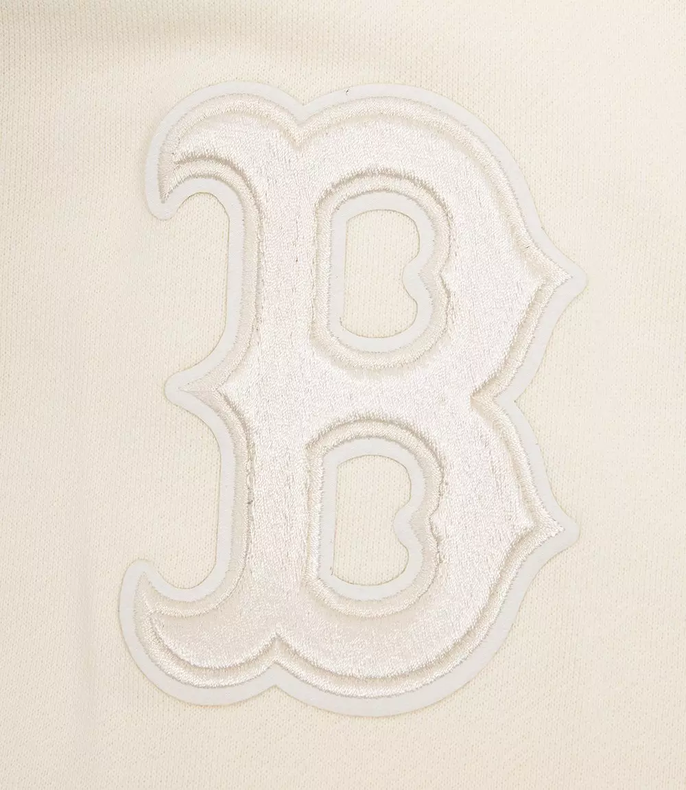 Pro Standard Men's MLB Boston Red Sox Neutral Drop Shoulder Pullover Hoodie - CREAM