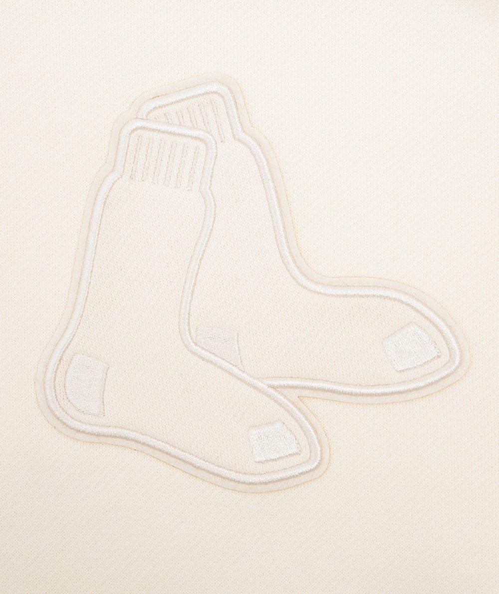 Pro Standard Men's MLB Boston Red Sox Neutral Drop Shoulder Pullover Hoodie - CREAM Thumbnail View 7