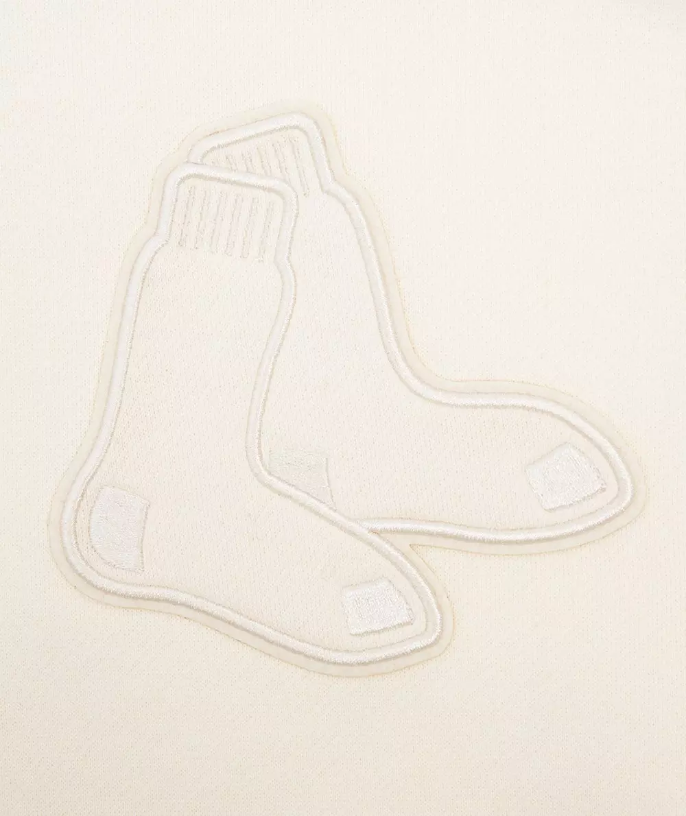 Pro Standard Men's MLB Boston Red Sox Neutral Drop Shoulder Pullover Hoodie - CREAM