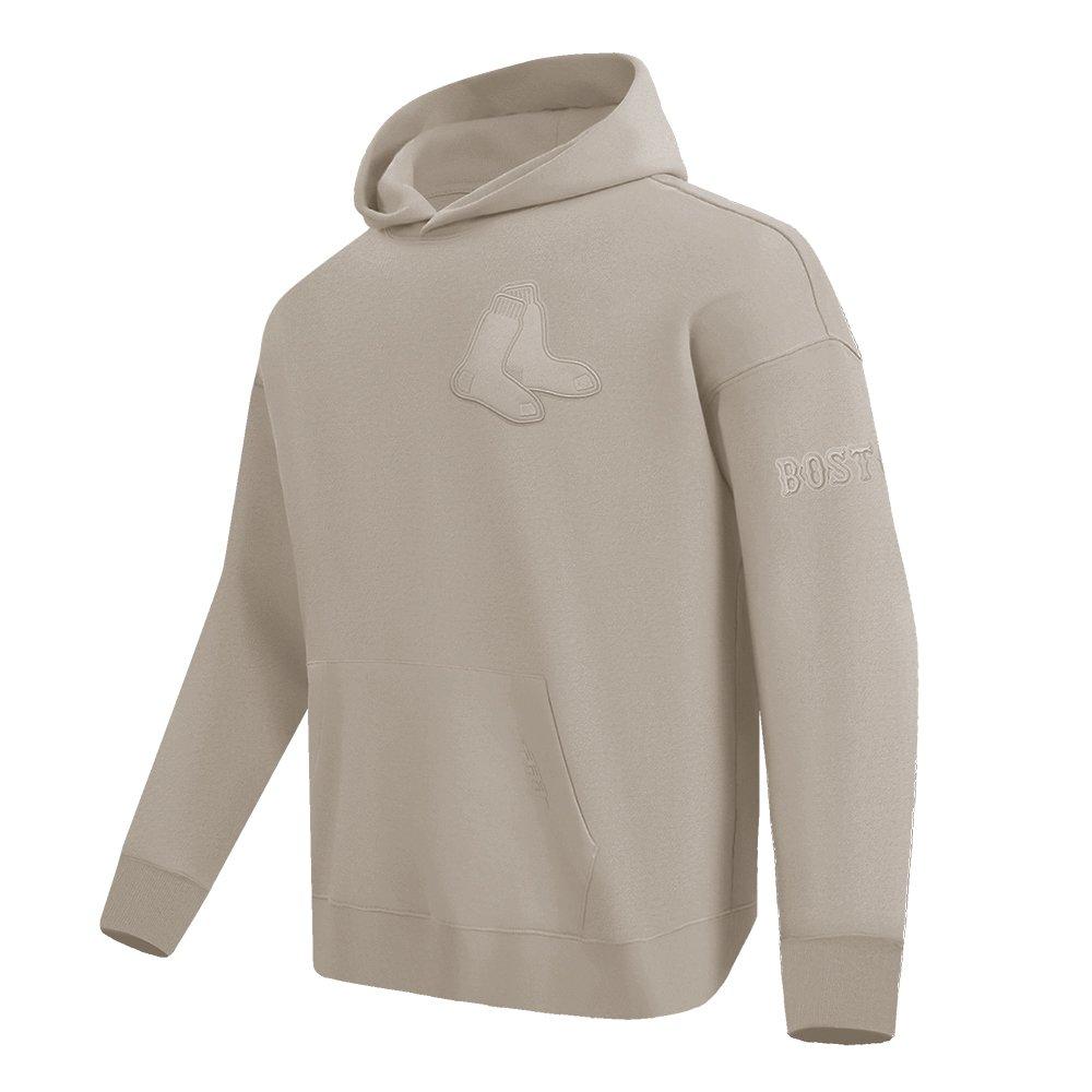 Pro Standard Men's MLB Boston Red Sox Neutral Drop Shoulder Pullover Hoodie - BROWN Thumbnail View 3