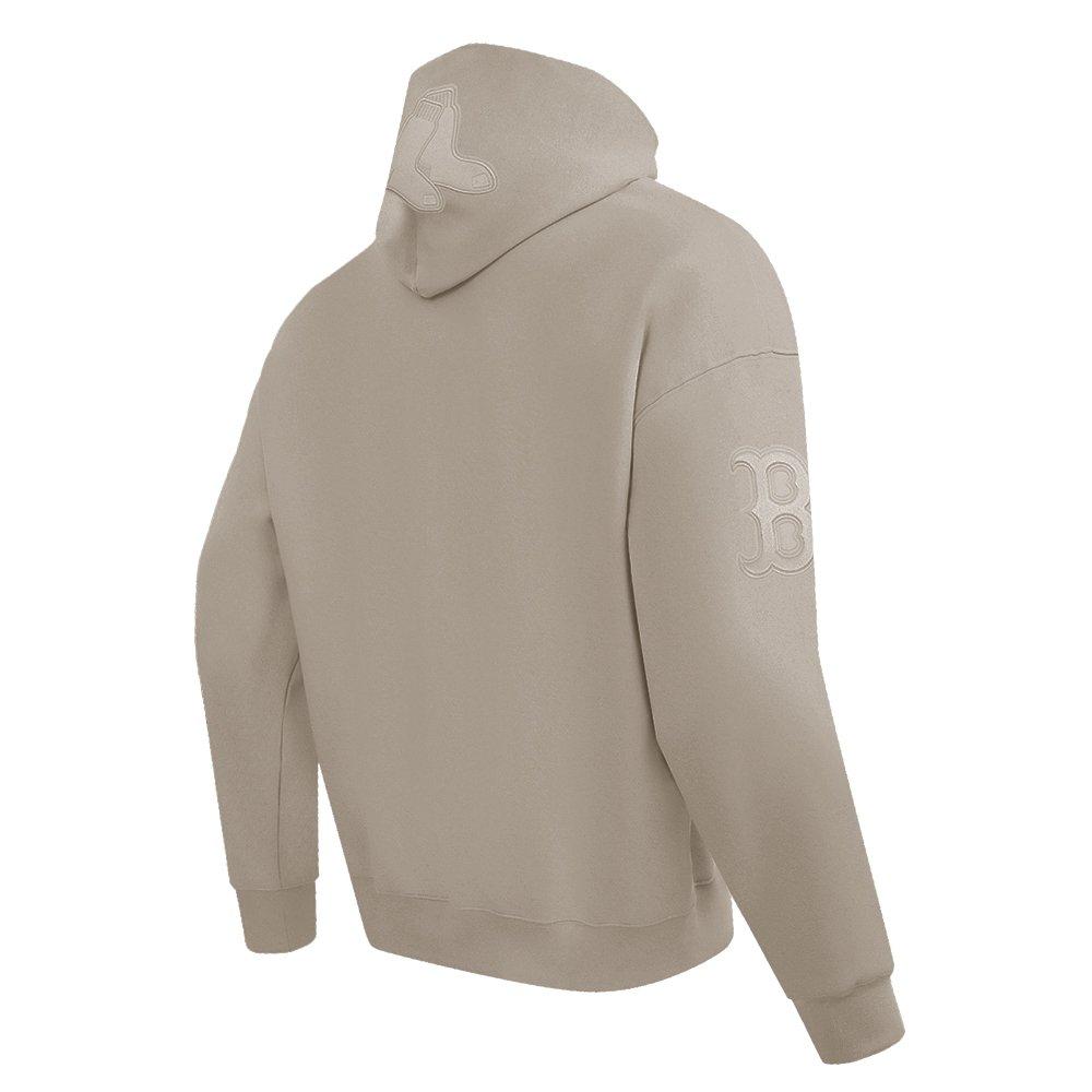 Pro Standard Men's MLB Boston Red Sox Neutral Drop Shoulder Pullover Hoodie - BROWN Thumbnail View 4
