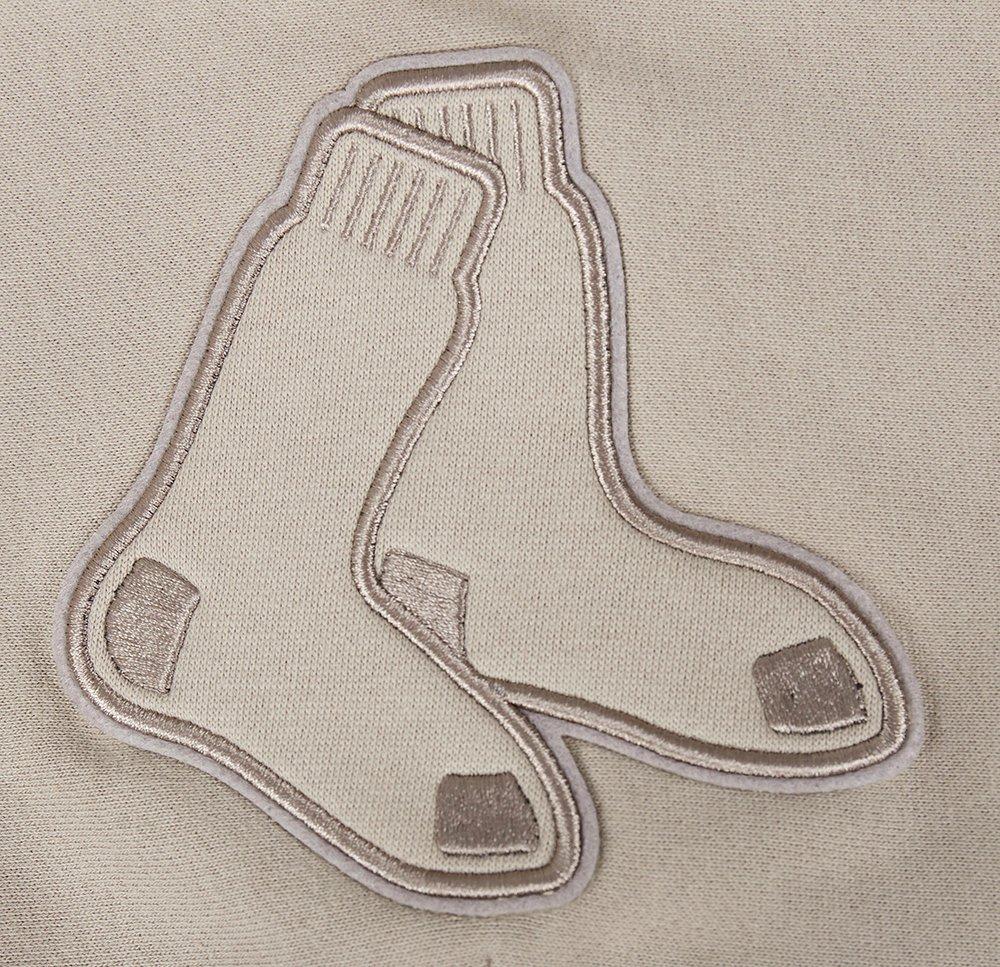 Pro Standard Men's MLB Boston Red Sox Neutral Drop Shoulder Pullover Hoodie - BROWN Thumbnail View 7