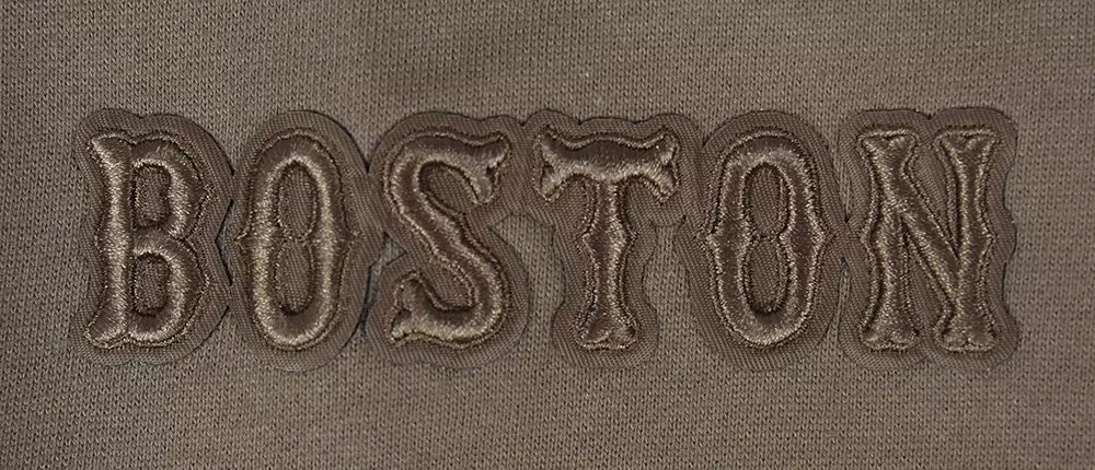 Pro Standard Men's MLB Boston Red Sox Neutral Drop Shoulder Pullover Hoodie - DK BROWN