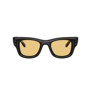 Ray-Ban Wayfarer Puffer Yellow Sunglasses &ndash; Polished Black
