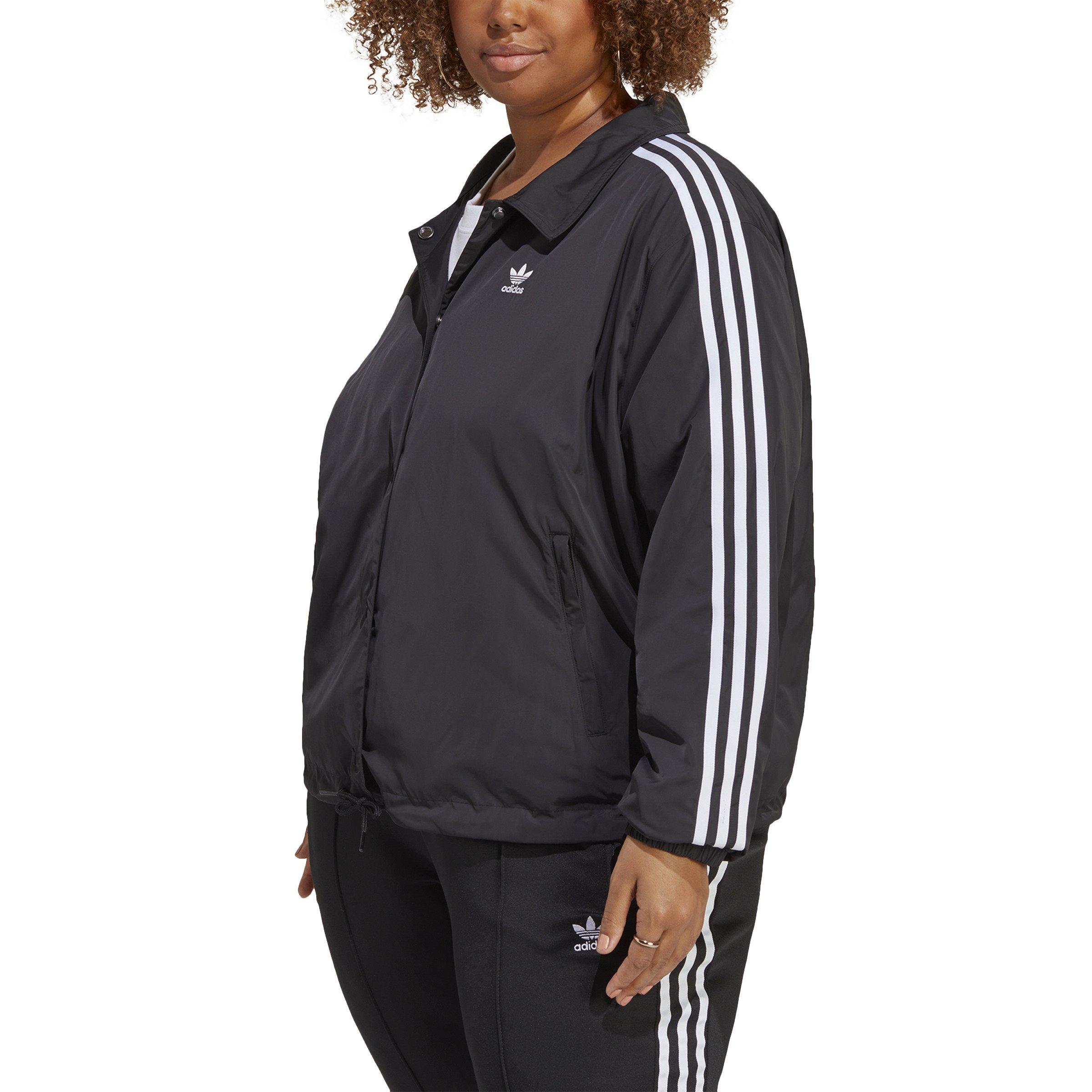 adidas Women\'s Originals Adicolor Classics City Hibbett Gear Jacket-Black 3-Stripes Coach | 