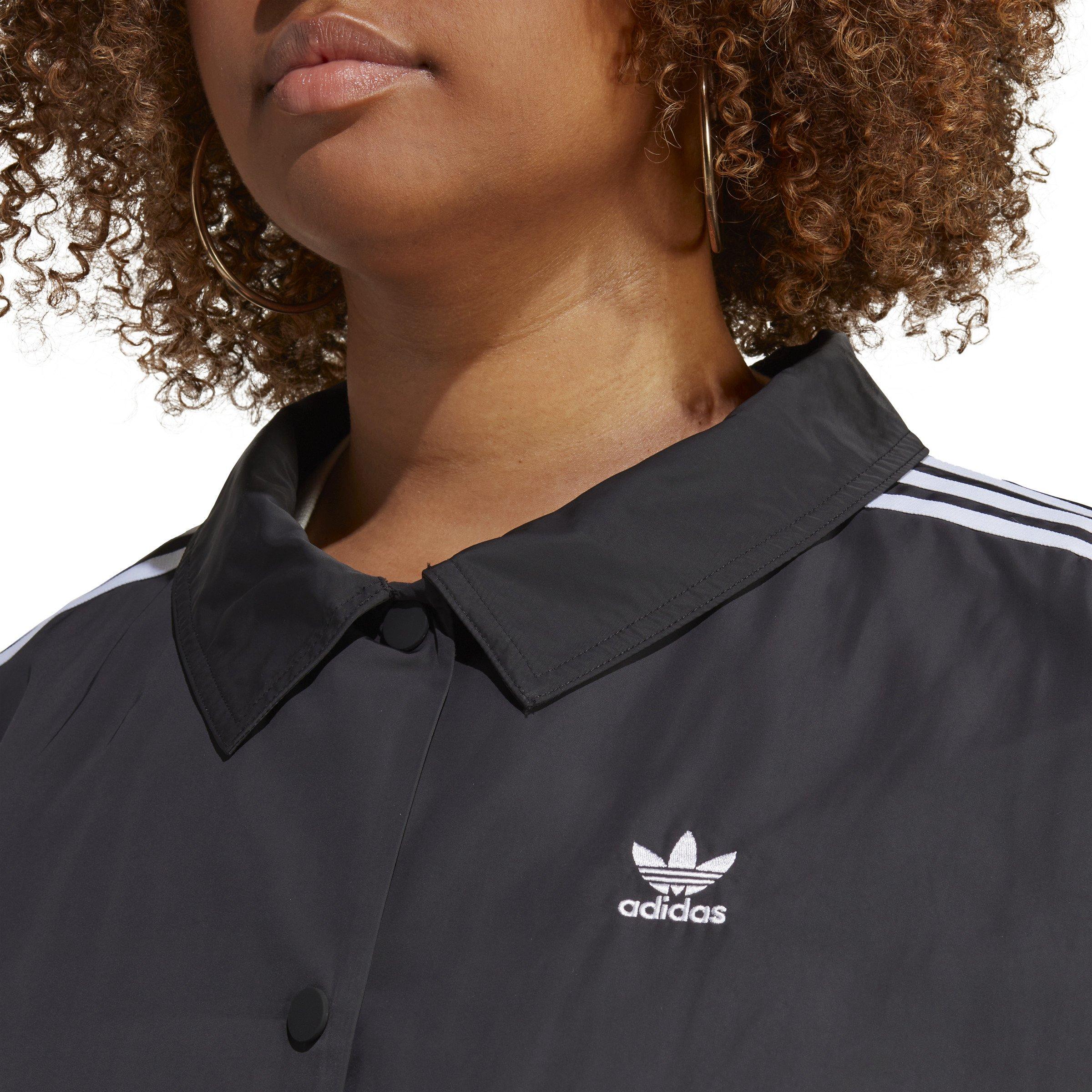 adidas Women\'s Originals Adicolor Classics Jacket-Black - City Coach 3-Stripes Gear Hibbett 