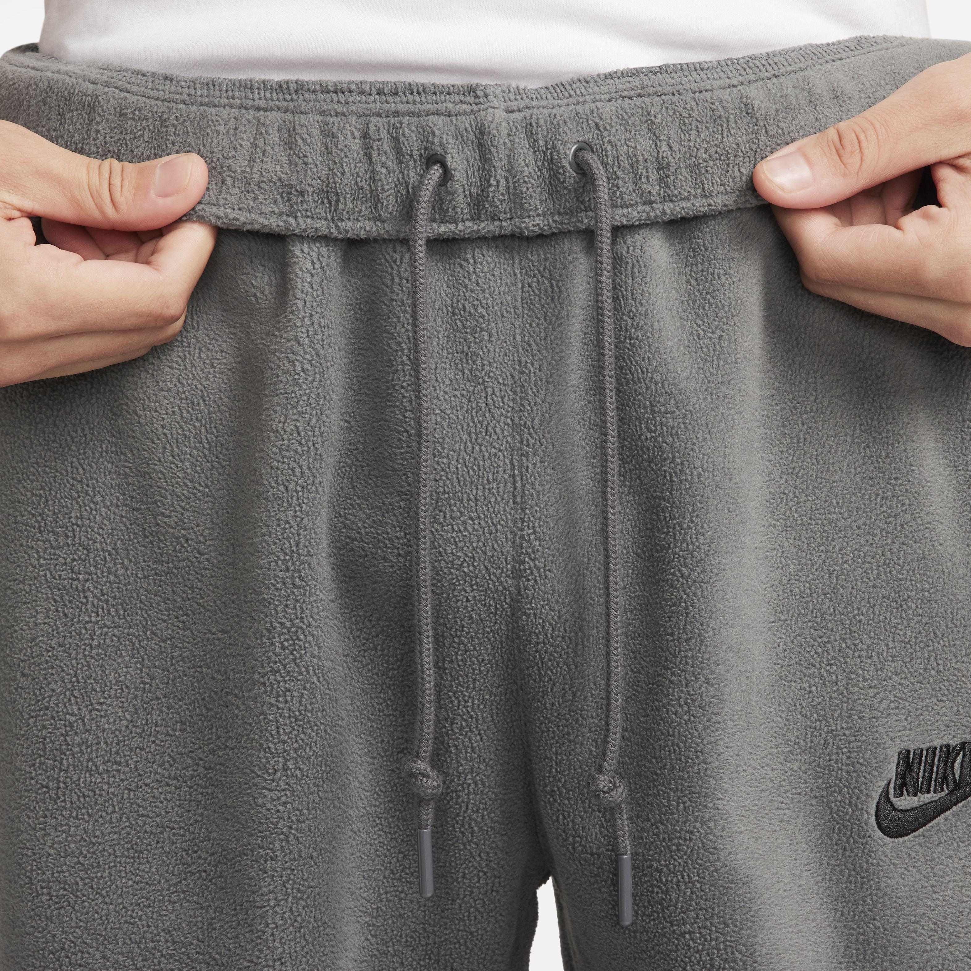 Nike Men's Club Fleece Polar Fleece Pants - GREY Thumbnail View 3