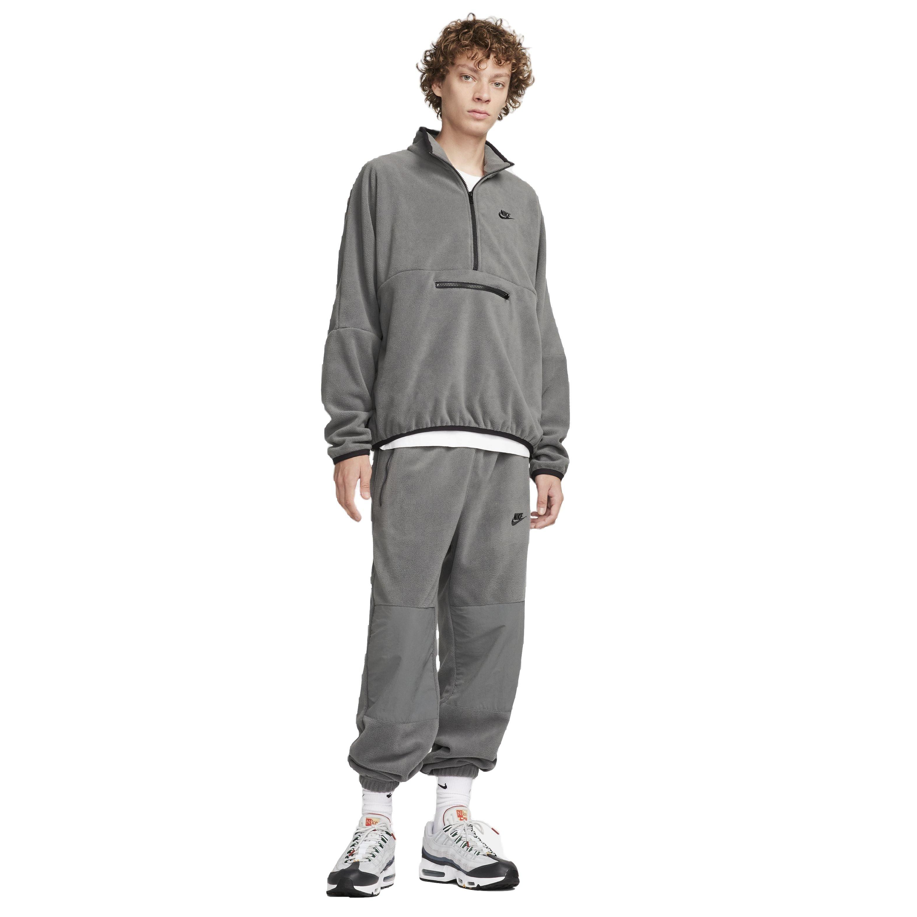 Nike Men's Club Fleece Polar Fleece Pants - GREY Thumbnail View 7