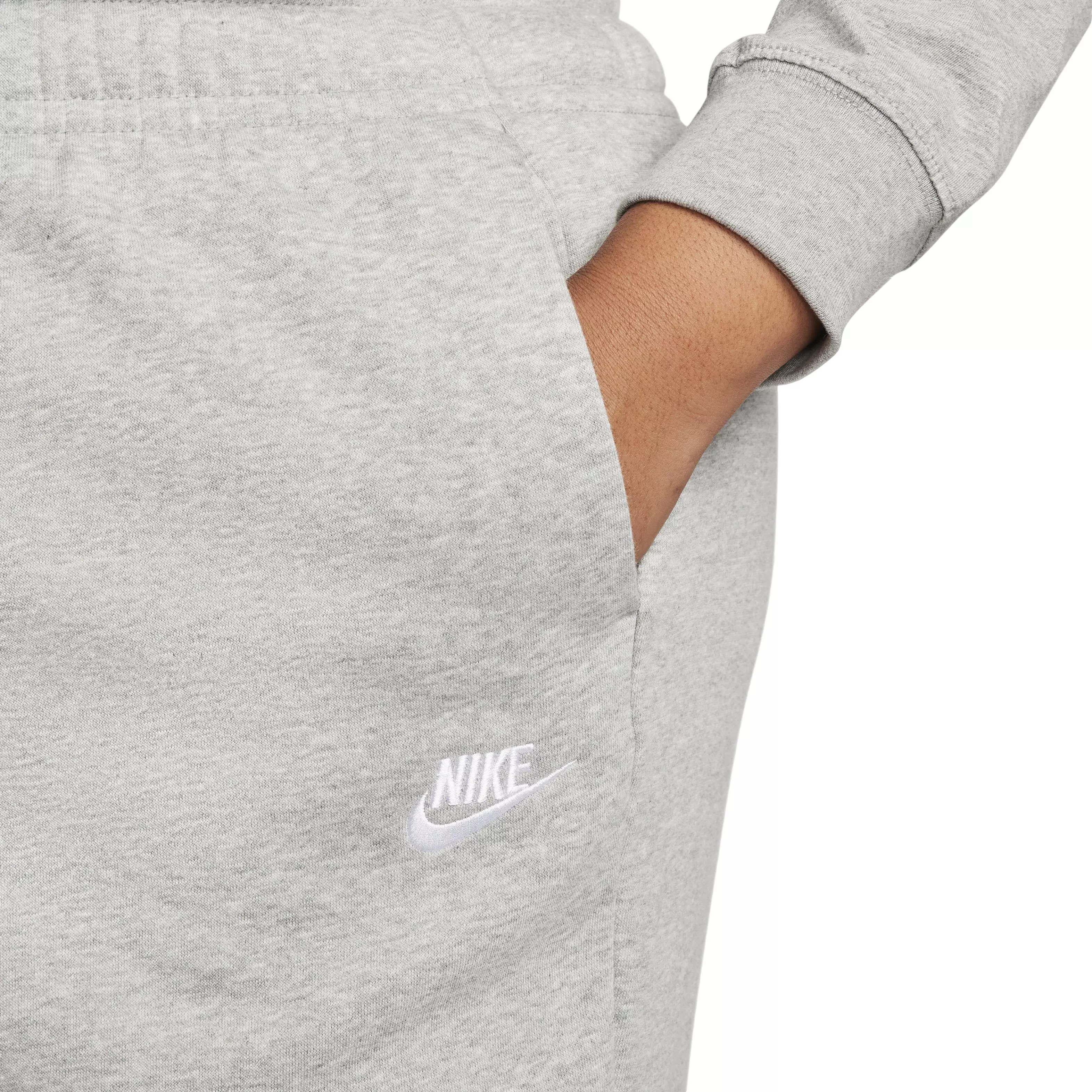 Nike Women's Sportswear Club Fleece Wide-Leg Mid-Rise Sweatpants - GREY