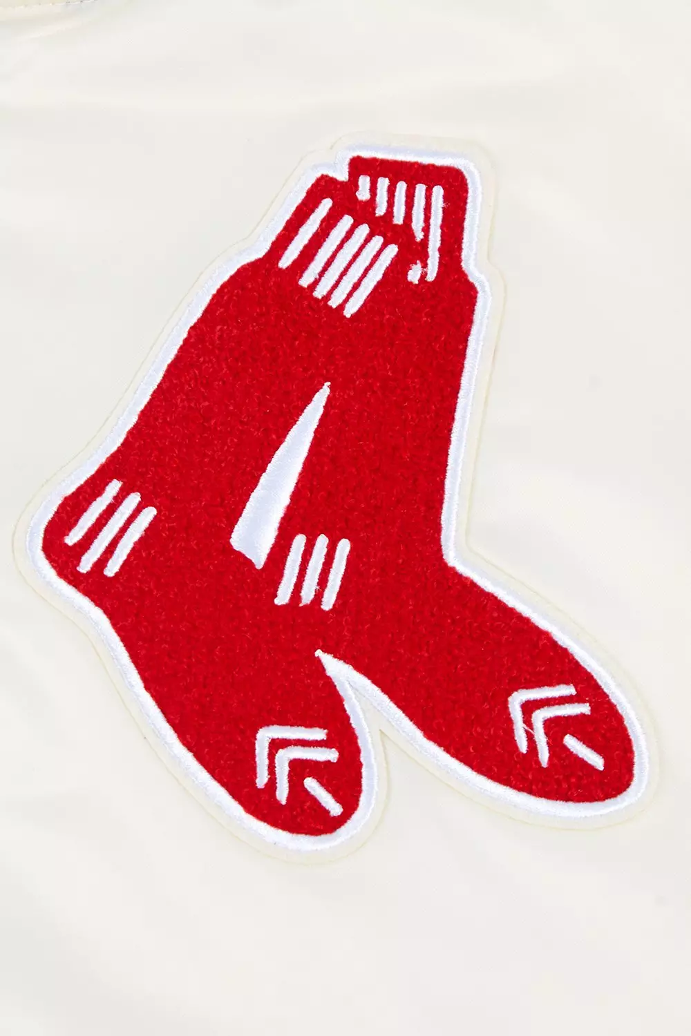 Pro Standard Men's MLB Boston Red Sox Retro Classic Rib Satin Jacket - EGGSHELL