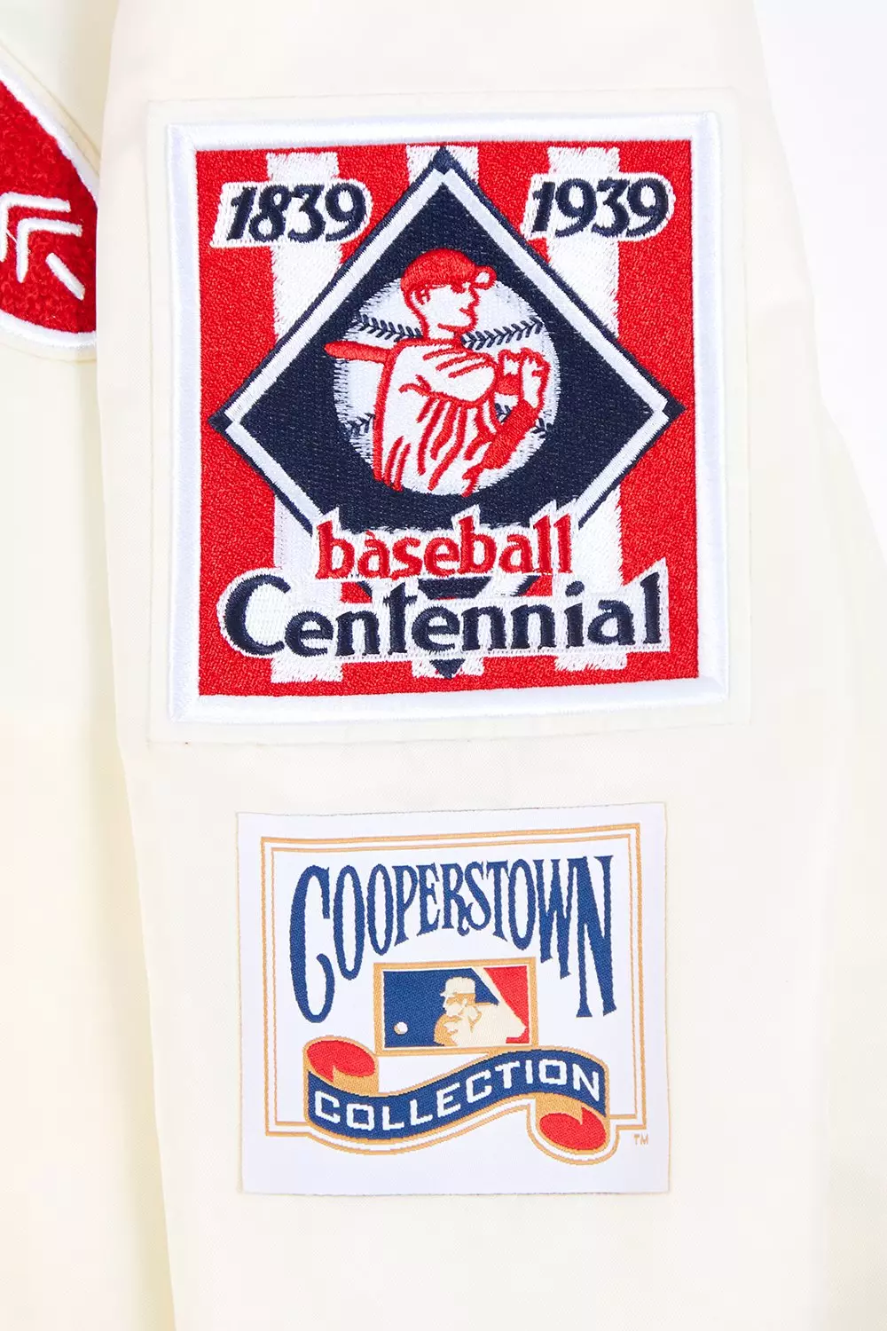 Pro Standard Men's MLB Boston Red Sox Retro Classic Rib Satin Jacket - EGGSHELL