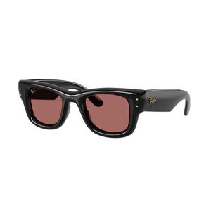 Ray-Ban Wayfarer Puffer Dark Violet Sunglasses &ndash; Polished Black