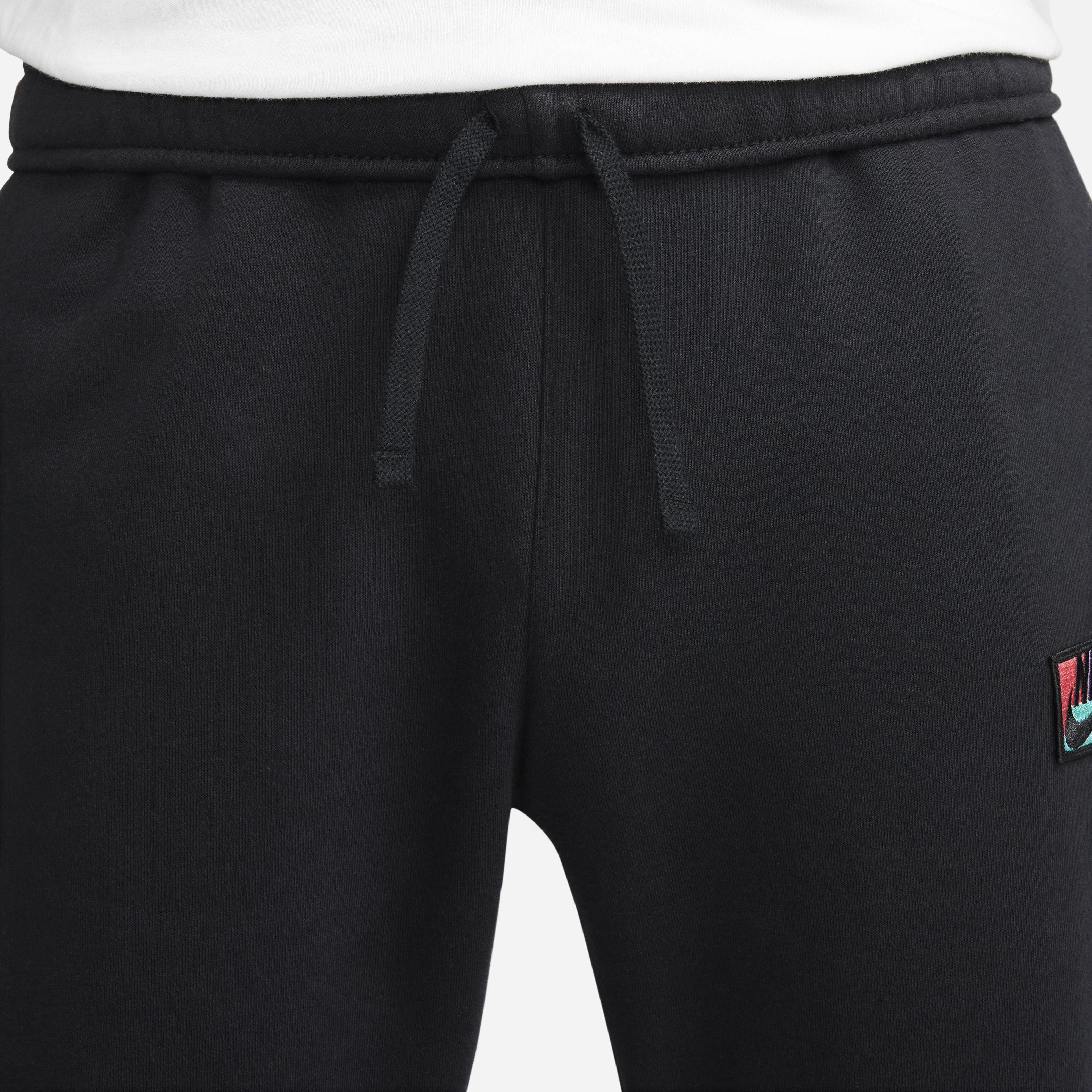Nike Men's Club Brushed Patch Graphic Pants - BLACK Thumbnail View 3