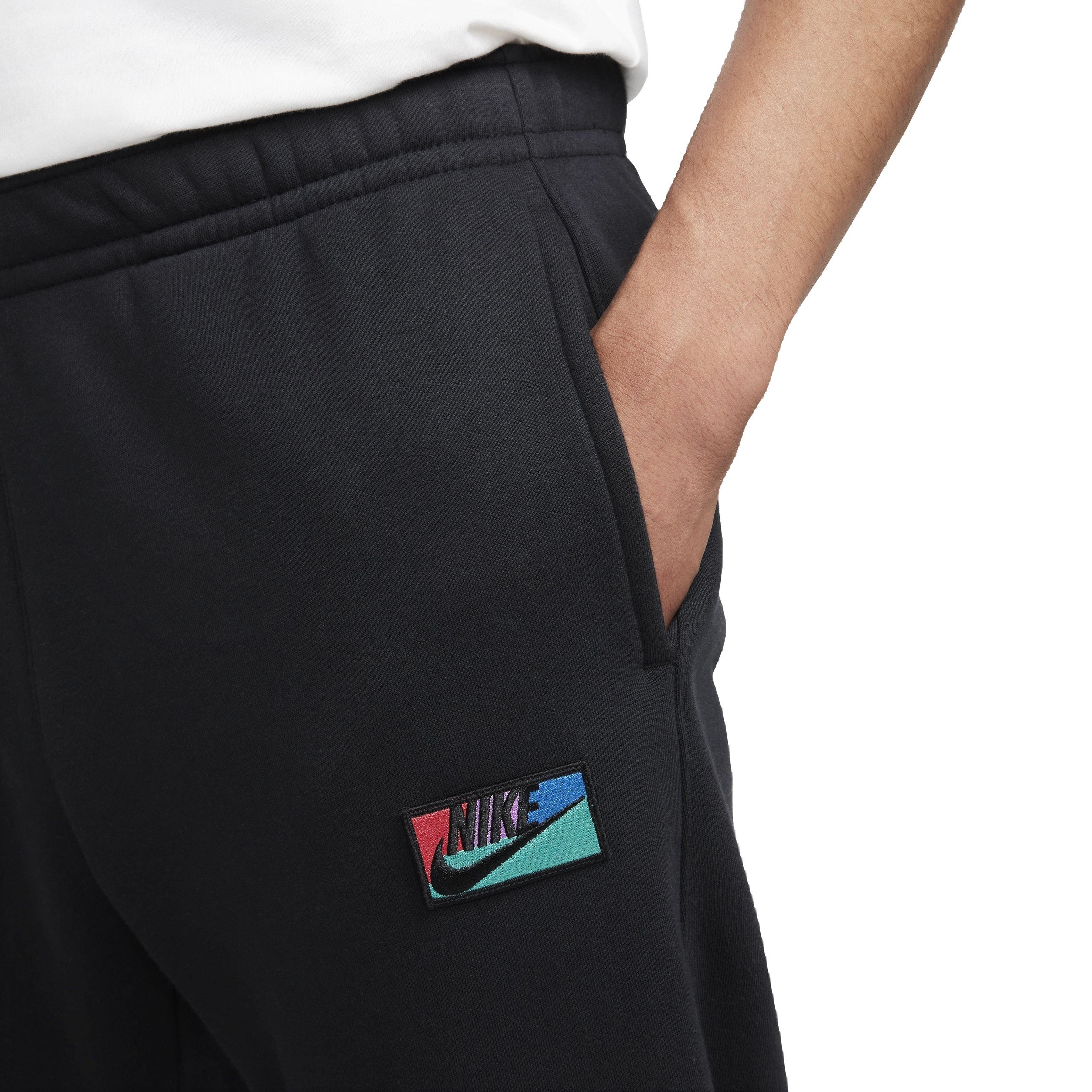 Nike Men's Club Brushed Patch Graphic Pants - BLACK Thumbnail View 4