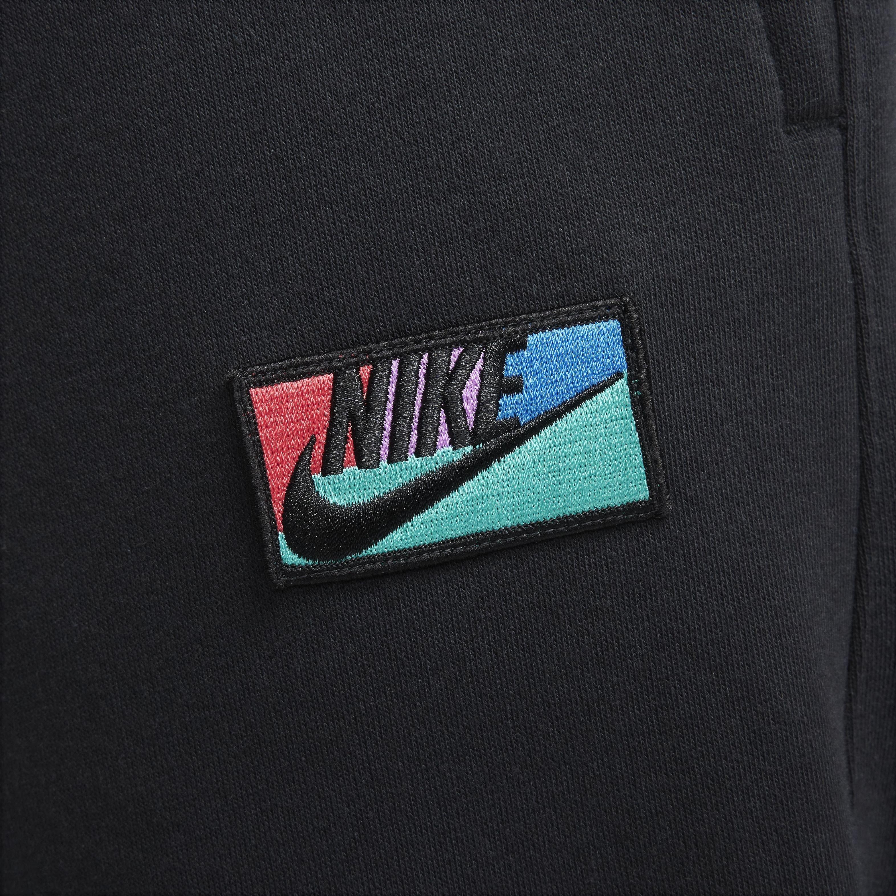 Nike Men's Club Brushed Patch Graphic Pants - BLACK Thumbnail View 5