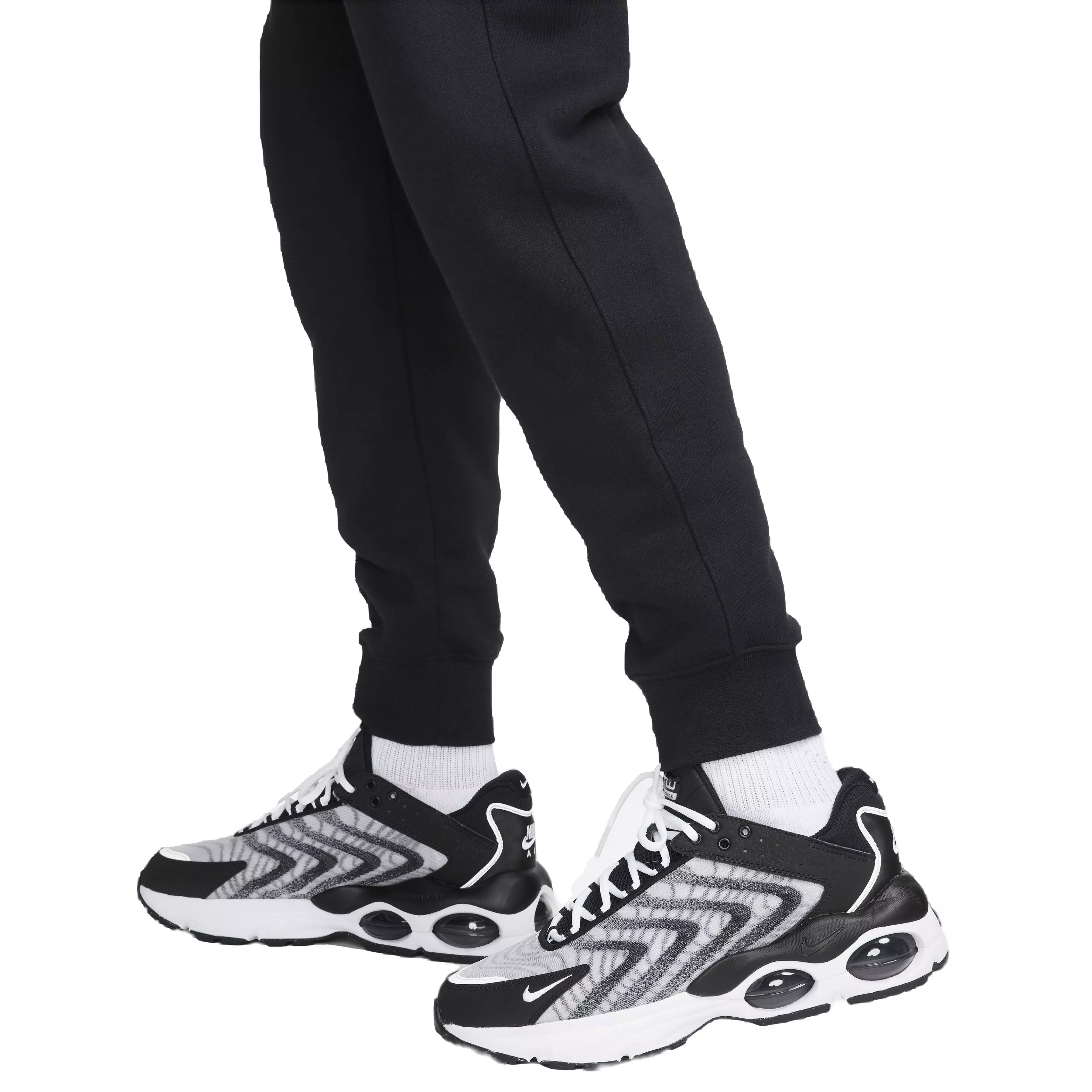 Nike Men's Club Brushed Patch Graphic Pants - BLACK