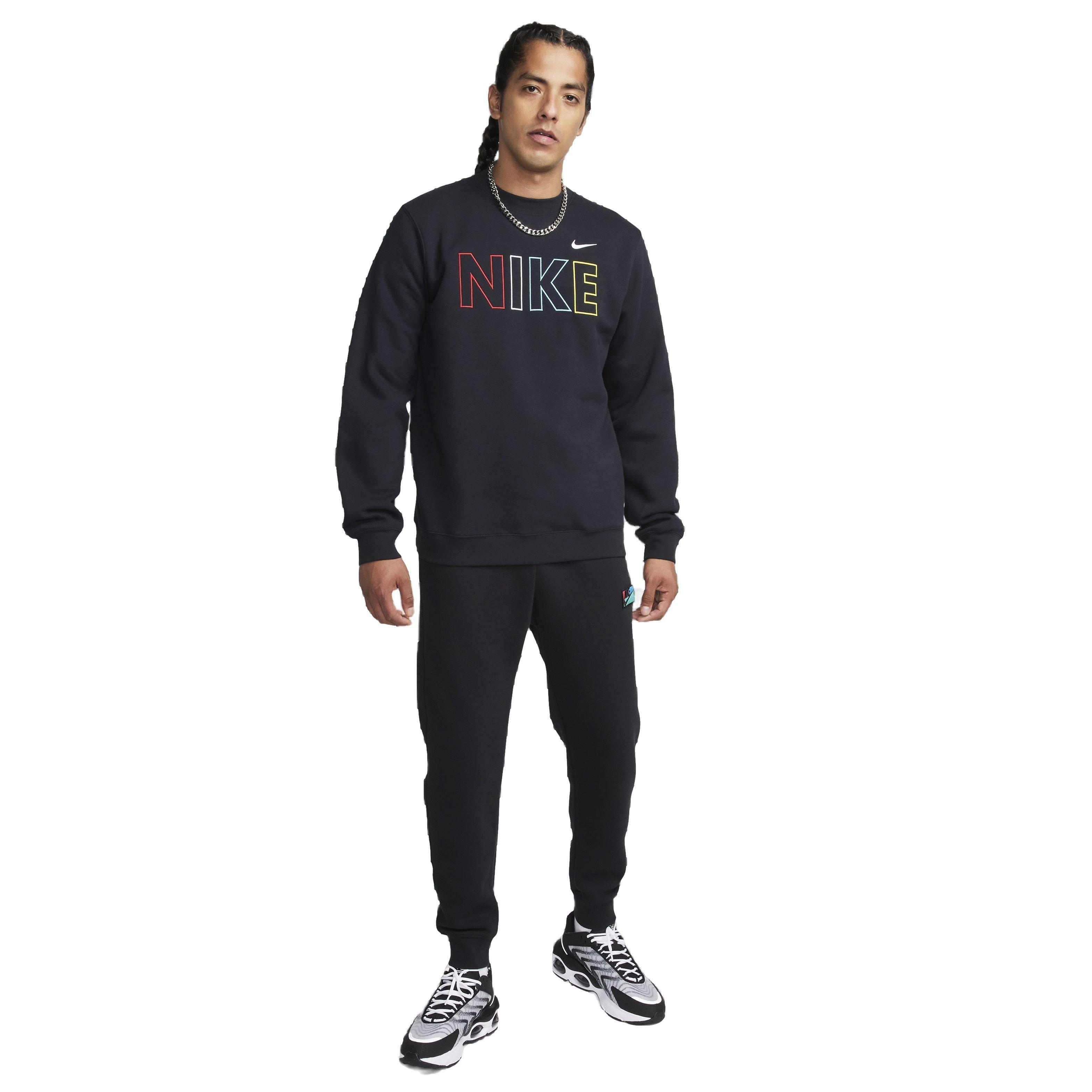 Nike Men's Club Brushed Patch Graphic Pants - BLACK Thumbnail View 8