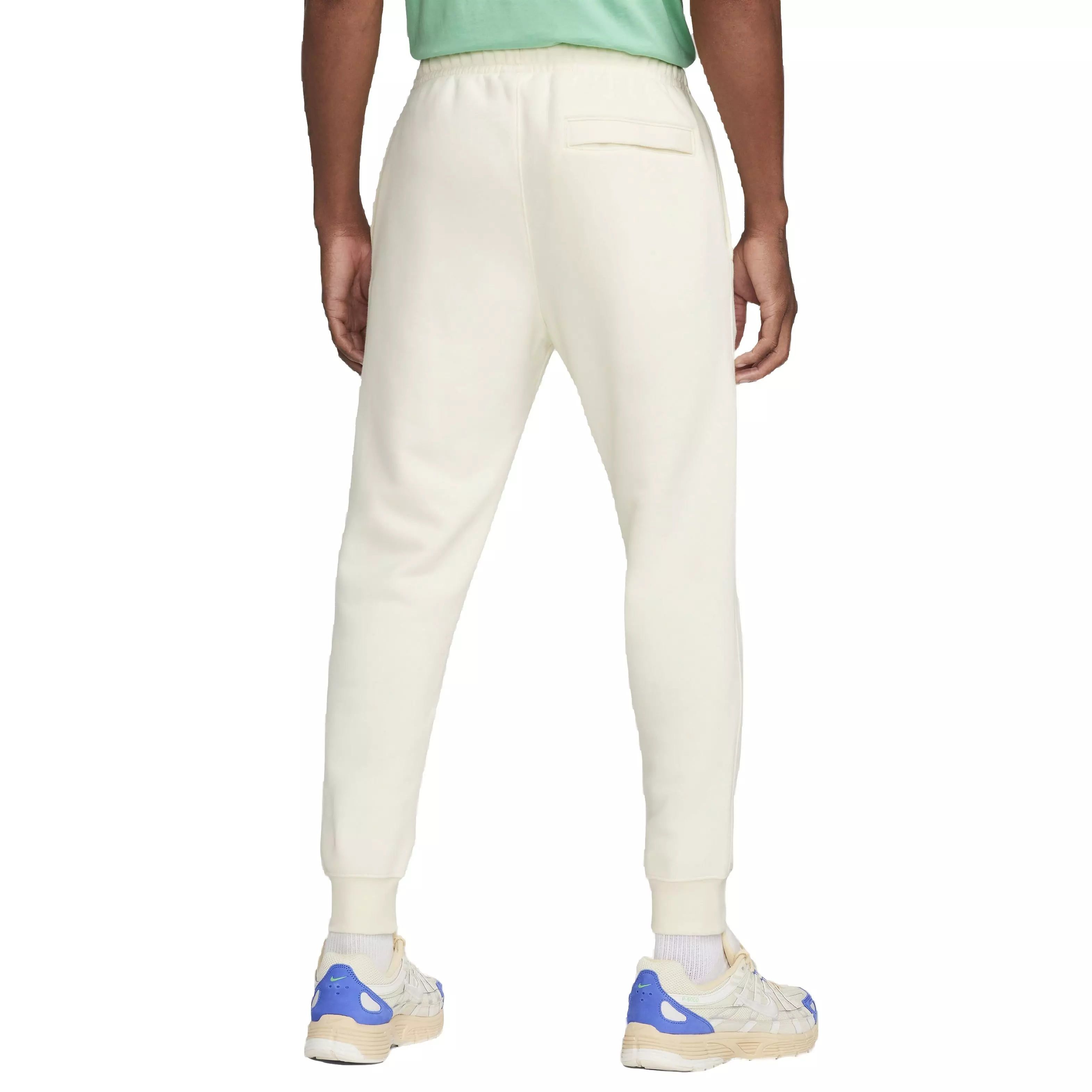 Nike Men's Club Brushed Patch Graphic Pants - WHITE