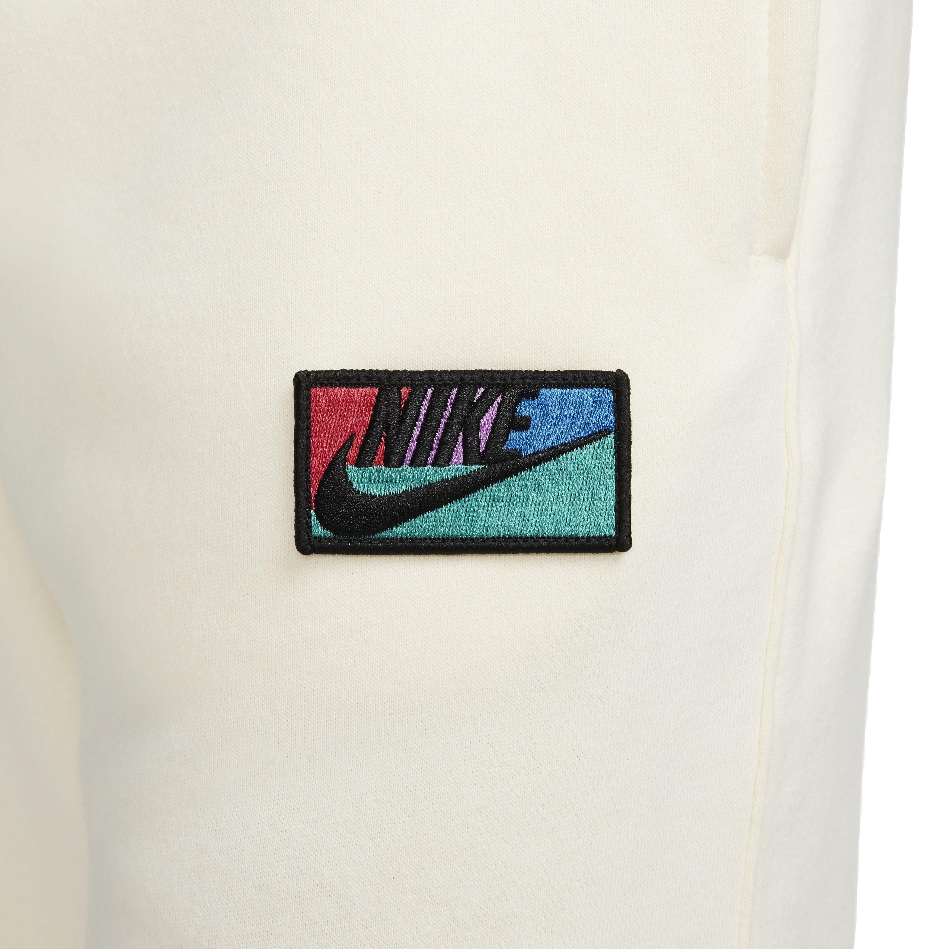 Nike Men's Club Brushed Patch Graphic Pants - WHITE Thumbnail View 3
