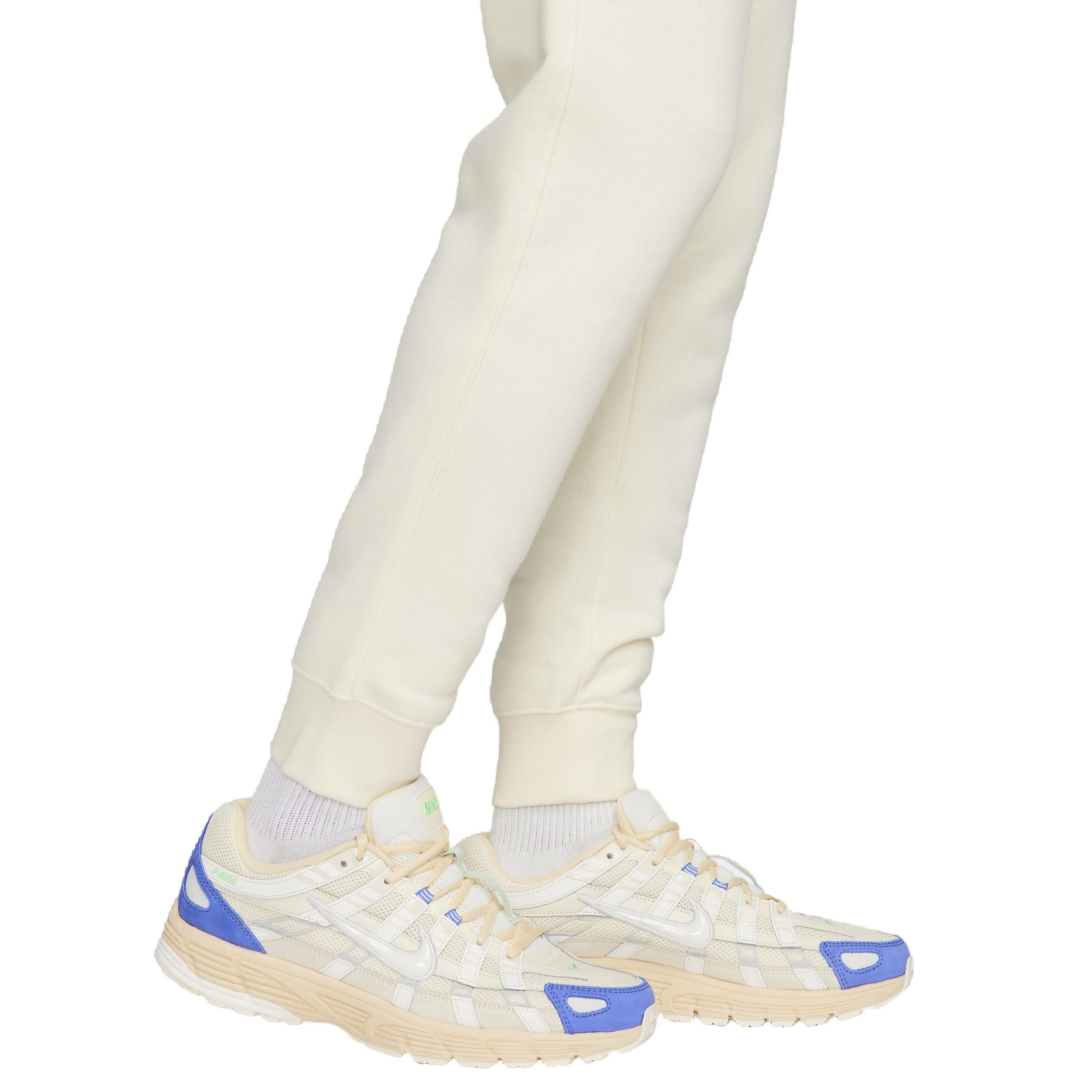 Nike Men's Club Brushed Patch Graphic Pants - WHITE Thumbnail View 6