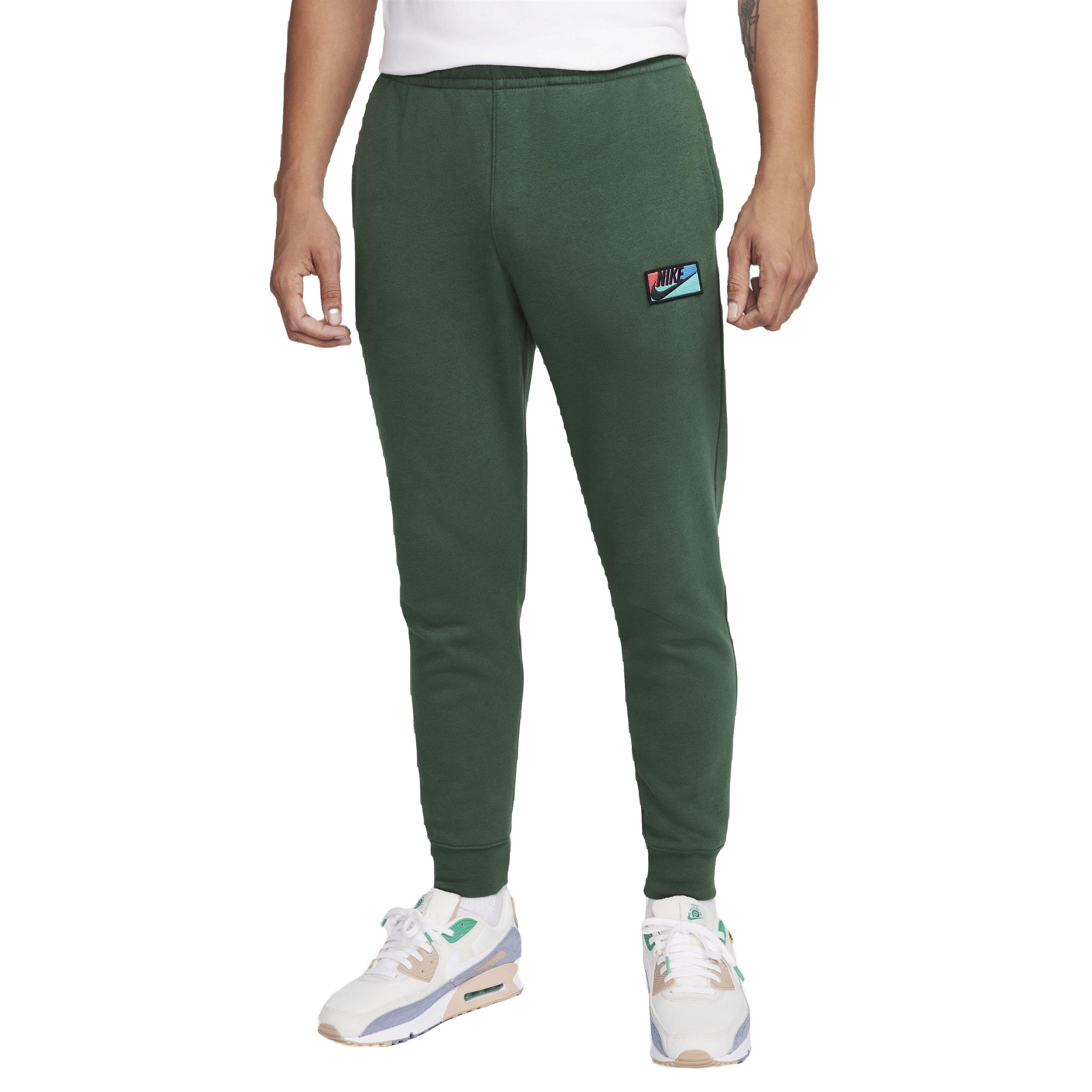 Nike Men's Club Brushed Patch Graphic Pants - GREEN Thumbnail View 1