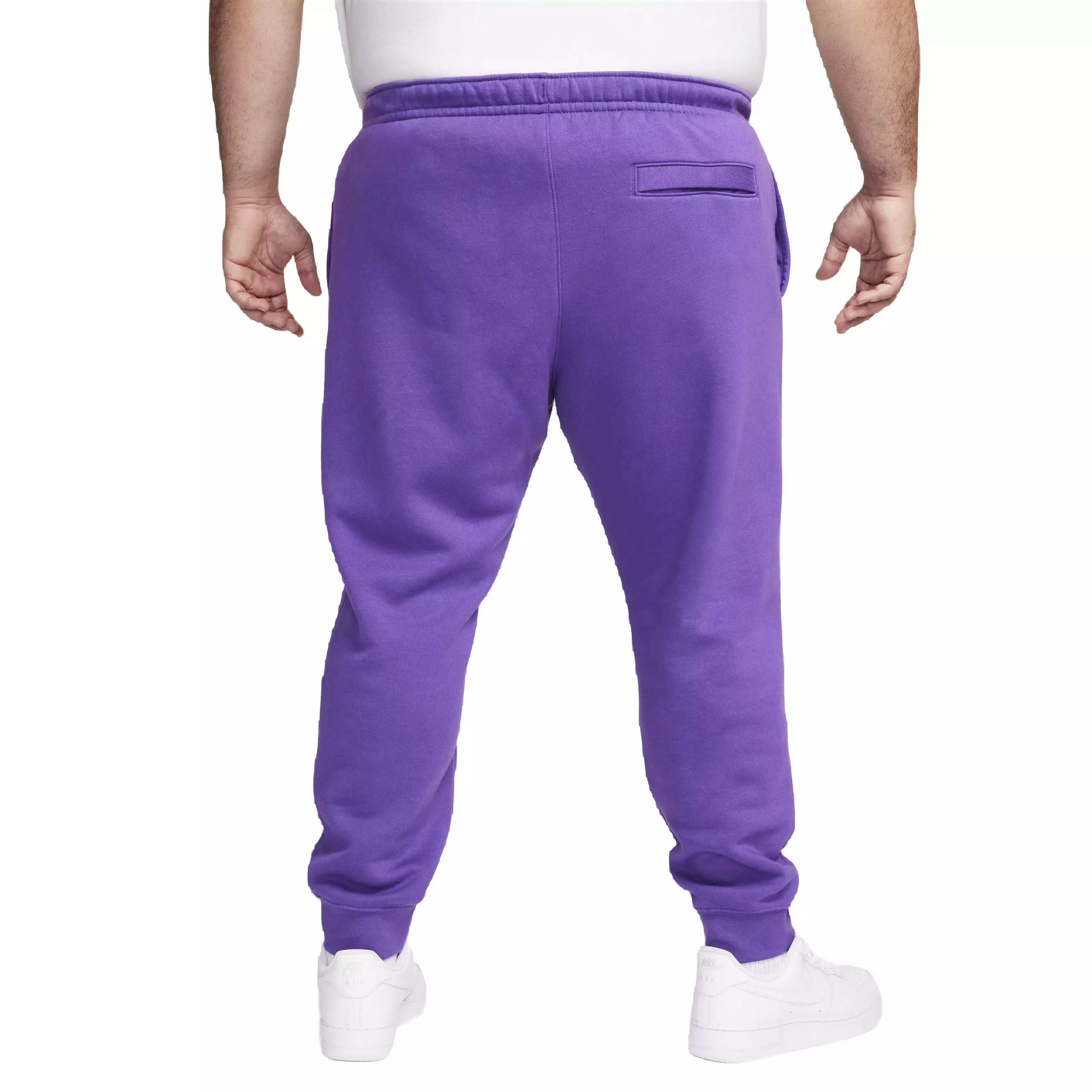 Nike Men's Club Brushed Patch Graphic Pants - PURPLE