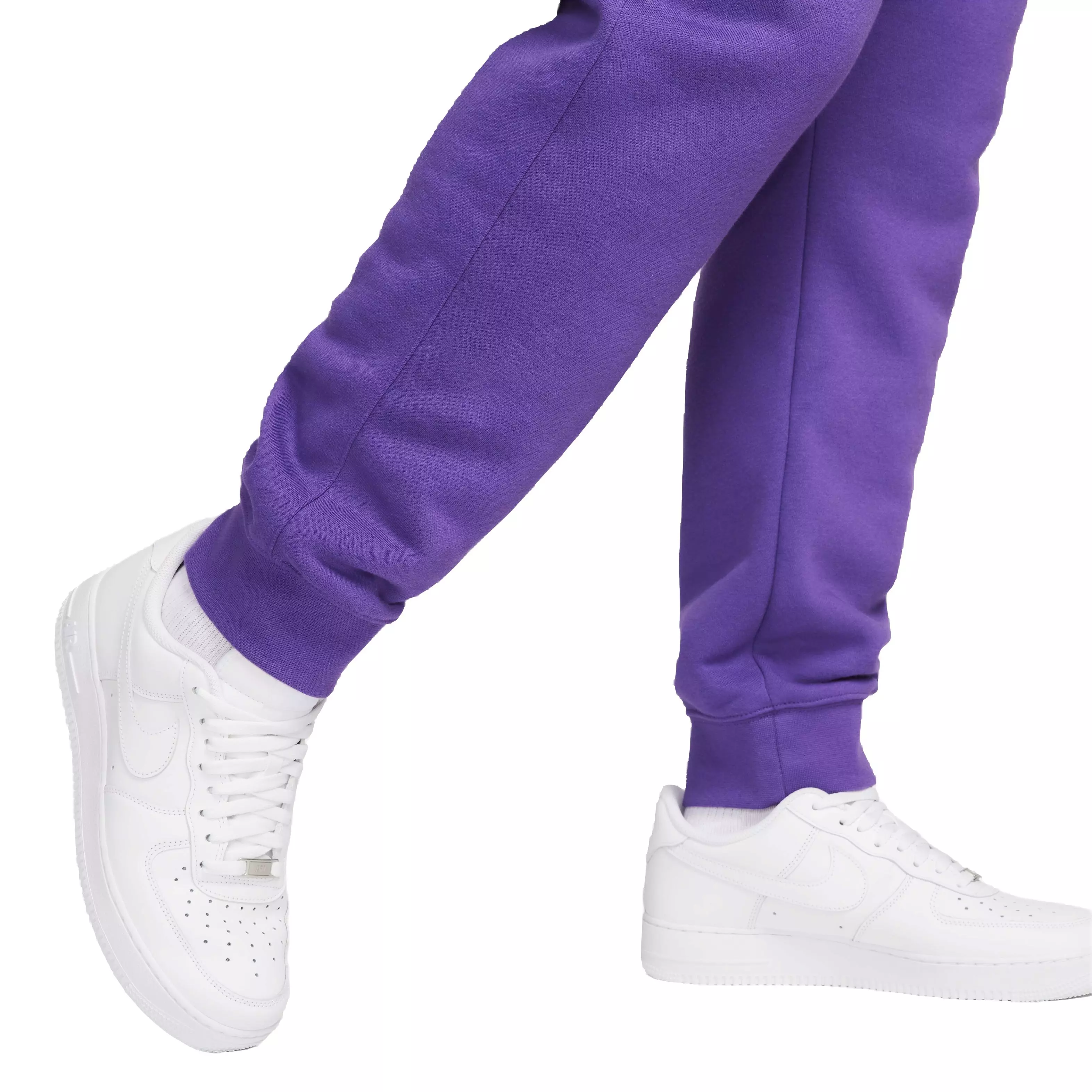 Nike Men's Club Brushed Patch Graphic Pants - PURPLE