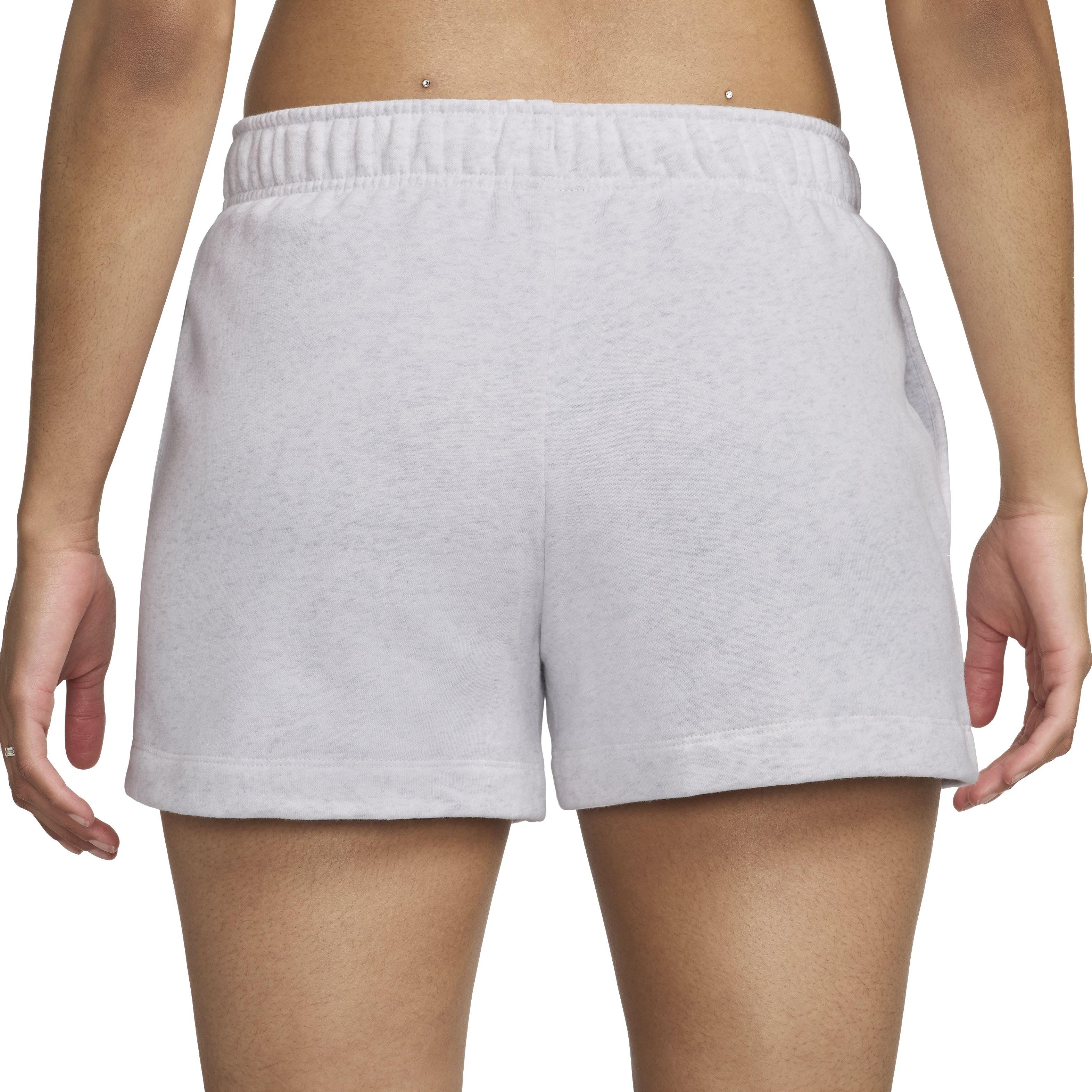 Nike Women's Sportswear Club Fleece Mid-Rise Shorts - GREY Thumbnail View 2