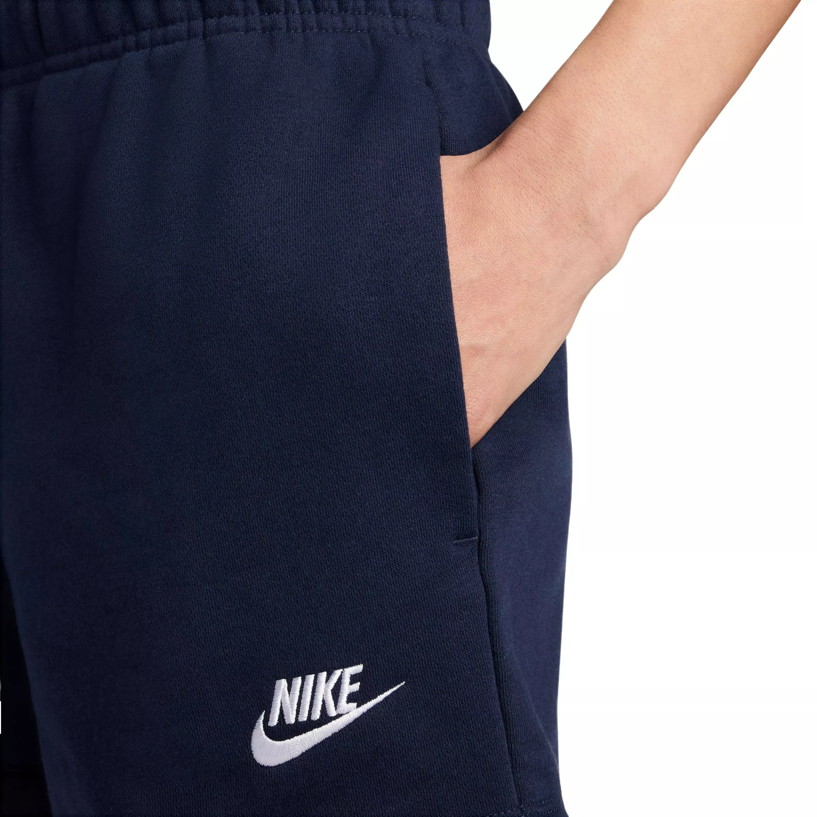 Nike Women's Sportswear Club Fleece Mid-Rise Shorts - BLUE