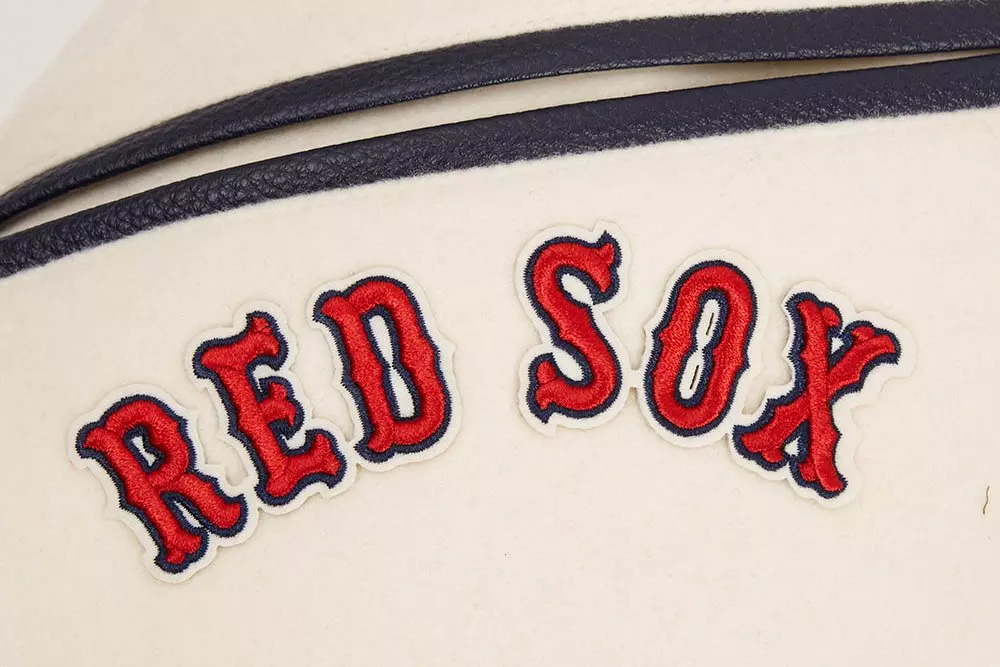 Pro Standard Men's MLB Boston Red Sox Retro Classic Rip Wool Varsity Jacket - EGGSHELL/NAVY