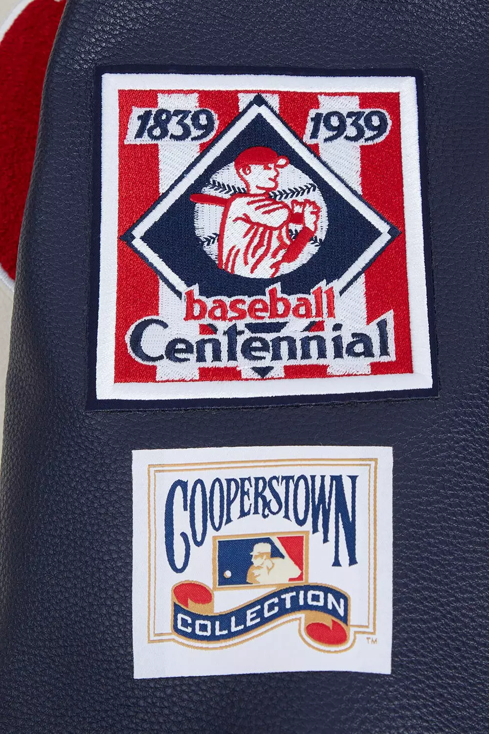 Pro Standard Men's MLB Boston Red Sox Retro Classic Rip Wool Varsity Jacket - EGGSHELL/NAVY