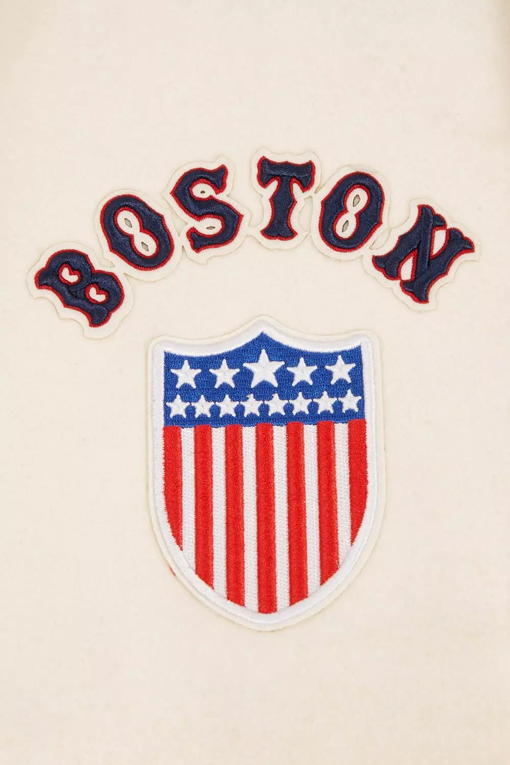 Pro Standard Men's MLB Boston Red Sox Retro Classic Rip Wool Varsity Jacket - EGGSHELL/NAVY