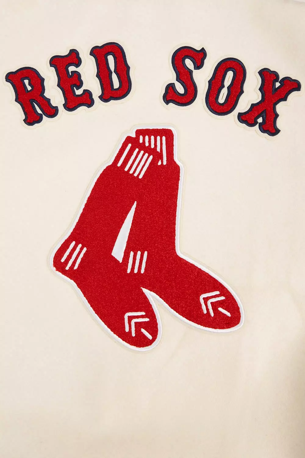 Pro Standard Men's MLB Boston Red Sox Retro Classic Rip Wool Varsity Jacket - EGGSHELL/NAVY