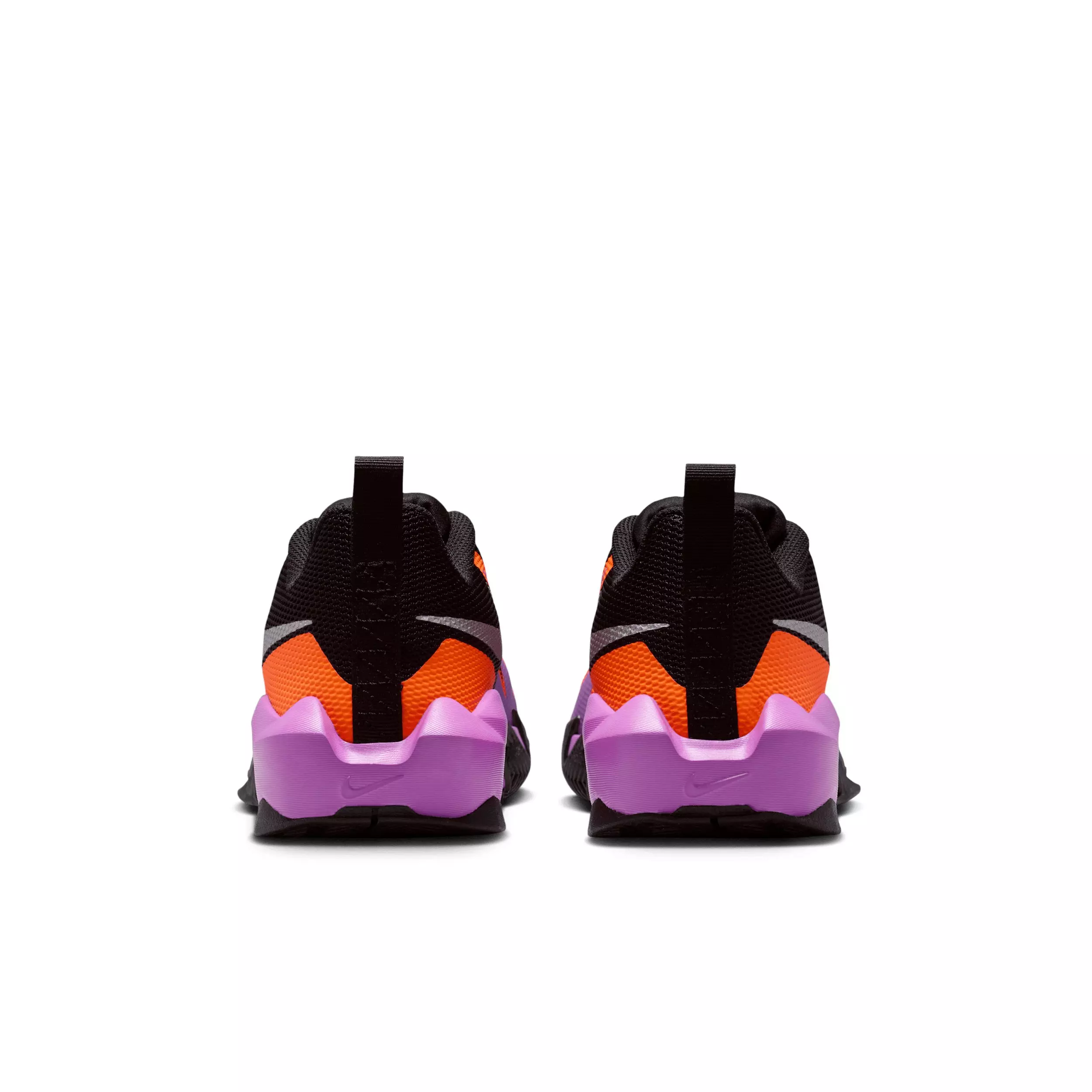 Nike S.T. Dynamite "Black/Bright Violet/Total Orange/Silver" Grade School Boys' Basketball Shoe - BLACK/VIOLET/ORANGE/SILVER