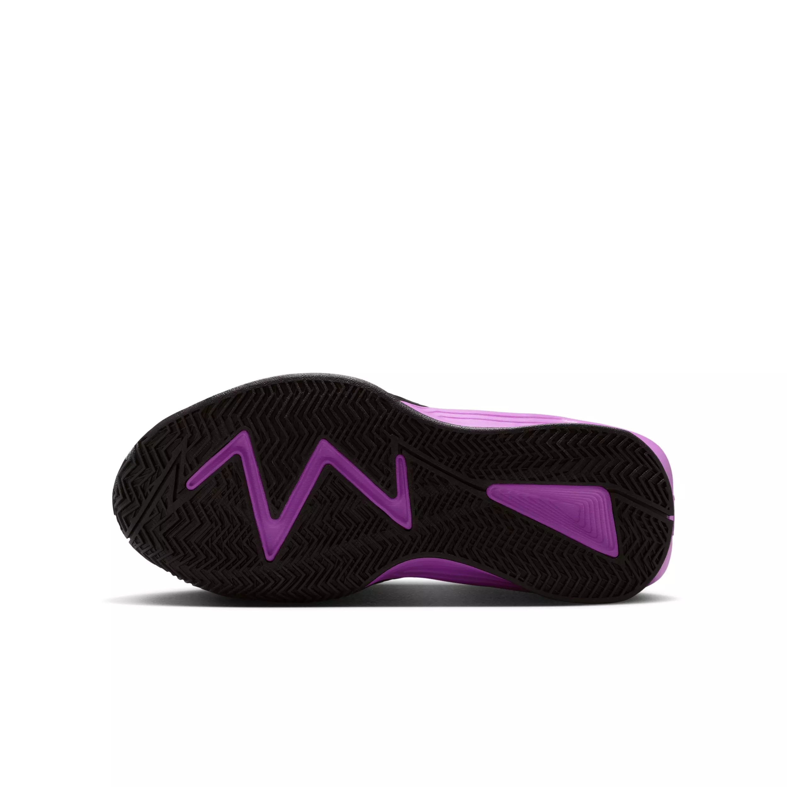 Nike S.T. Dynamite "Black/Bright Violet/Total Orange/Silver" Grade School Boys' Basketball Shoe - BLACK/VIOLET/ORANGE/SILVER