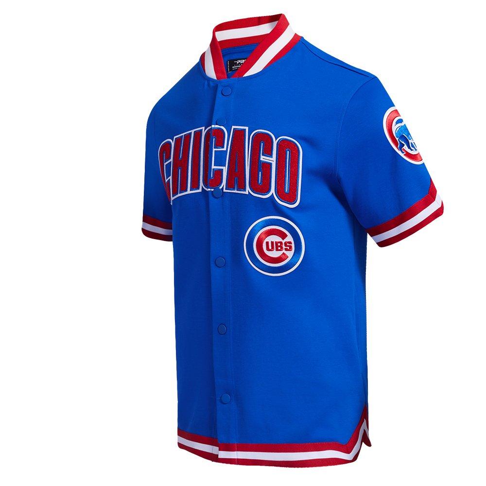 Pro Standard Men's MLB Chicago Cubs Classic Warm Up Jacket - Royal/Red - ROYAL/RED Thumbnail View 3