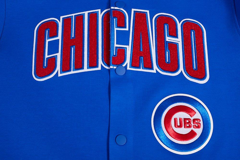 Pro Standard Men's MLB Chicago Cubs Classic Warm Up Jacket - Royal/Red - ROYAL/RED Thumbnail View 6